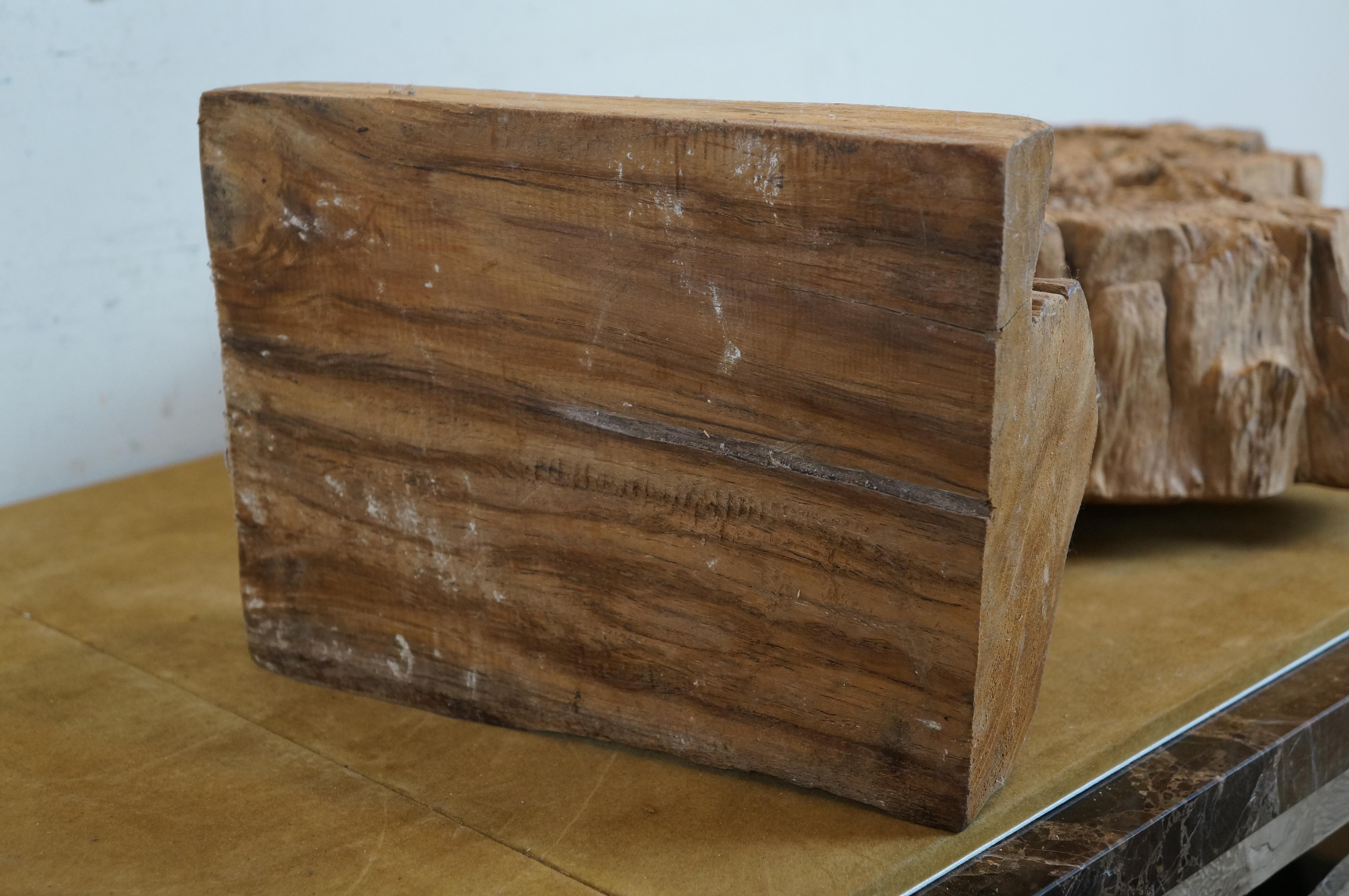 Ferro Vintage Driftwood Root Slice Heavy Slab Sculpture on Stand 28