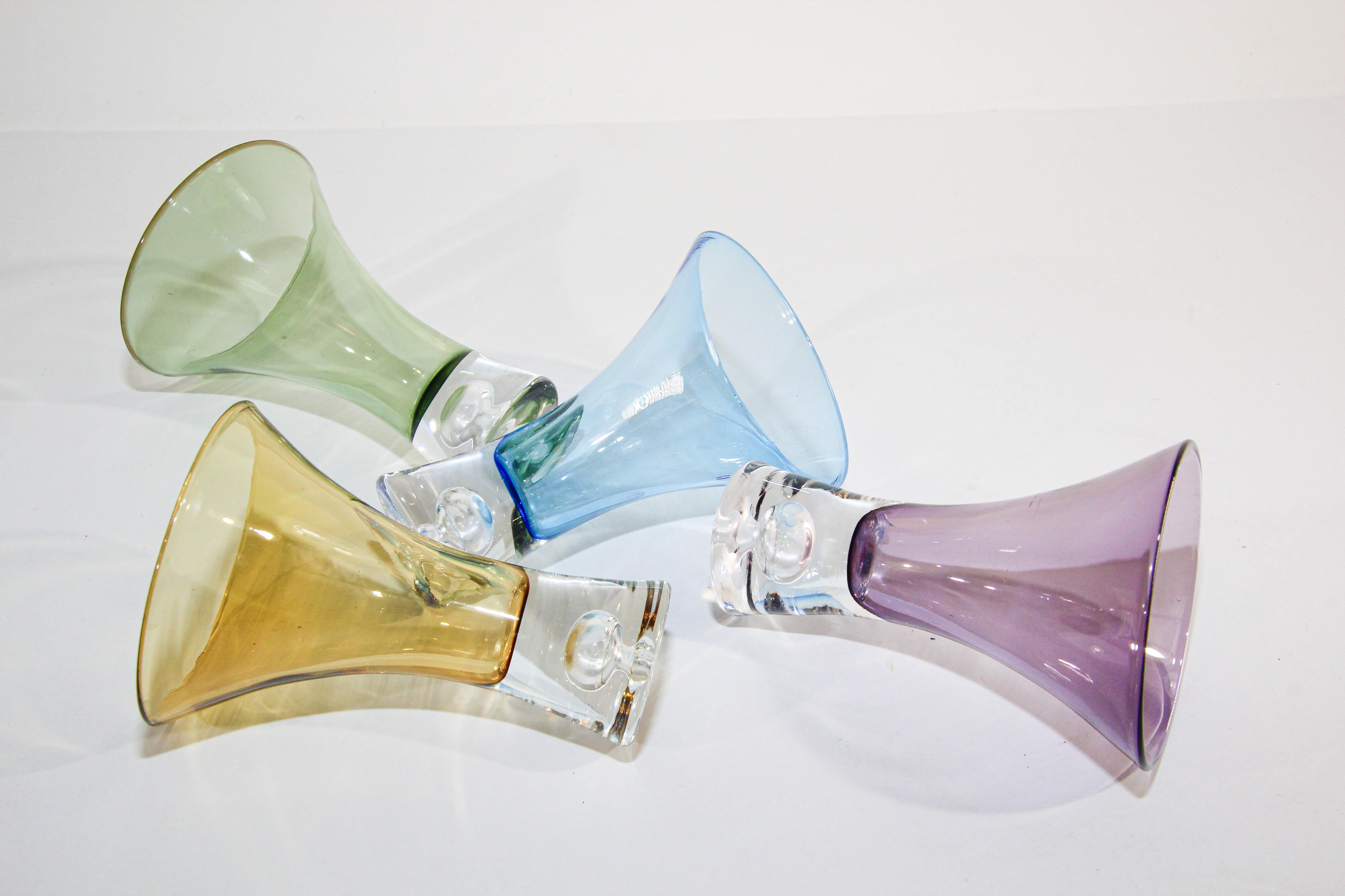 Cristal Ensemble de 4 verres à liqueur vintage pour boire en vente
