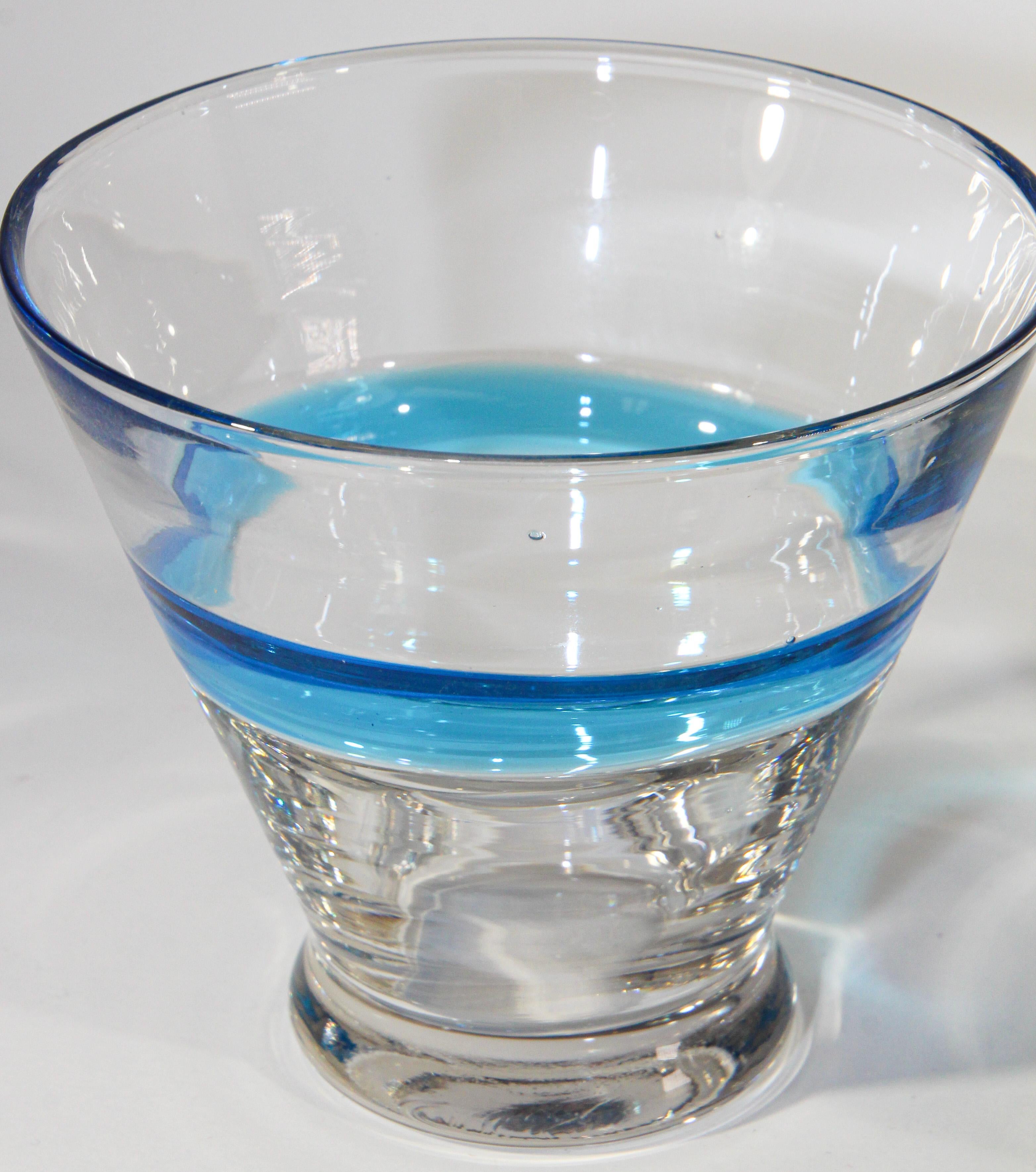 Fait main Vieux verres à boire en cristal de Murano - Lot de 4 en vente