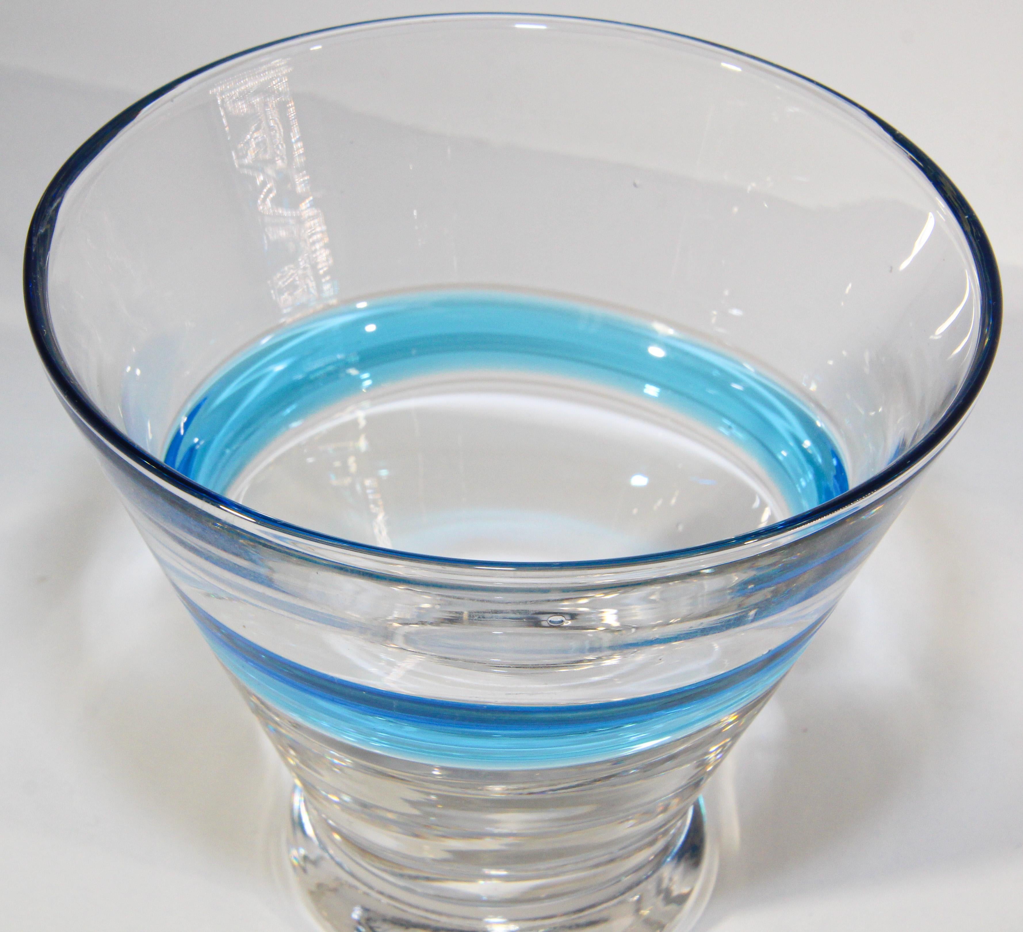 Set von 4 Trinkgläsern aus Muranoglas für Getränke (Kristall) im Angebot