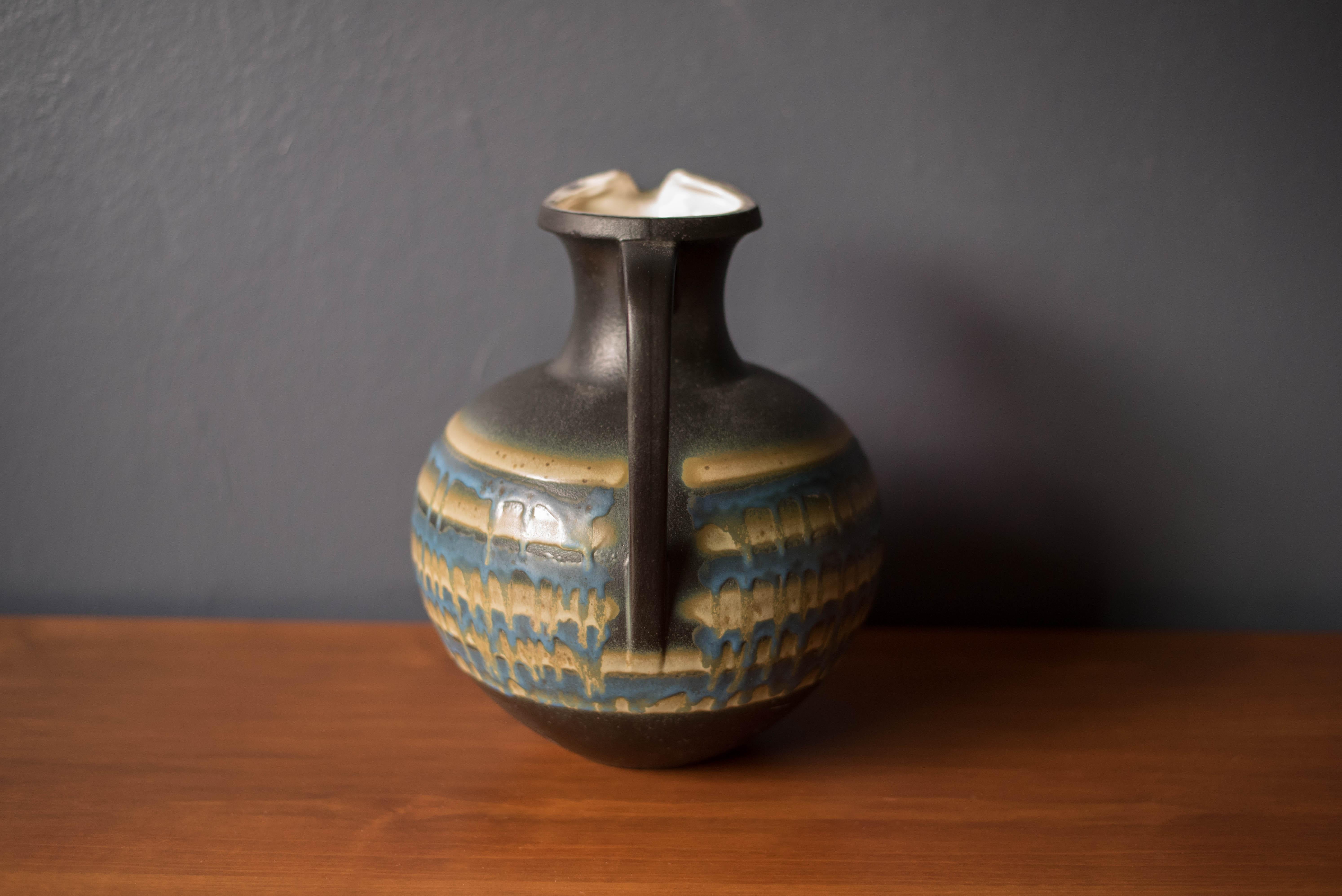 Mid-Century Modern Vintage Drip Glaze Ceramic Vase by Haeger Potteries