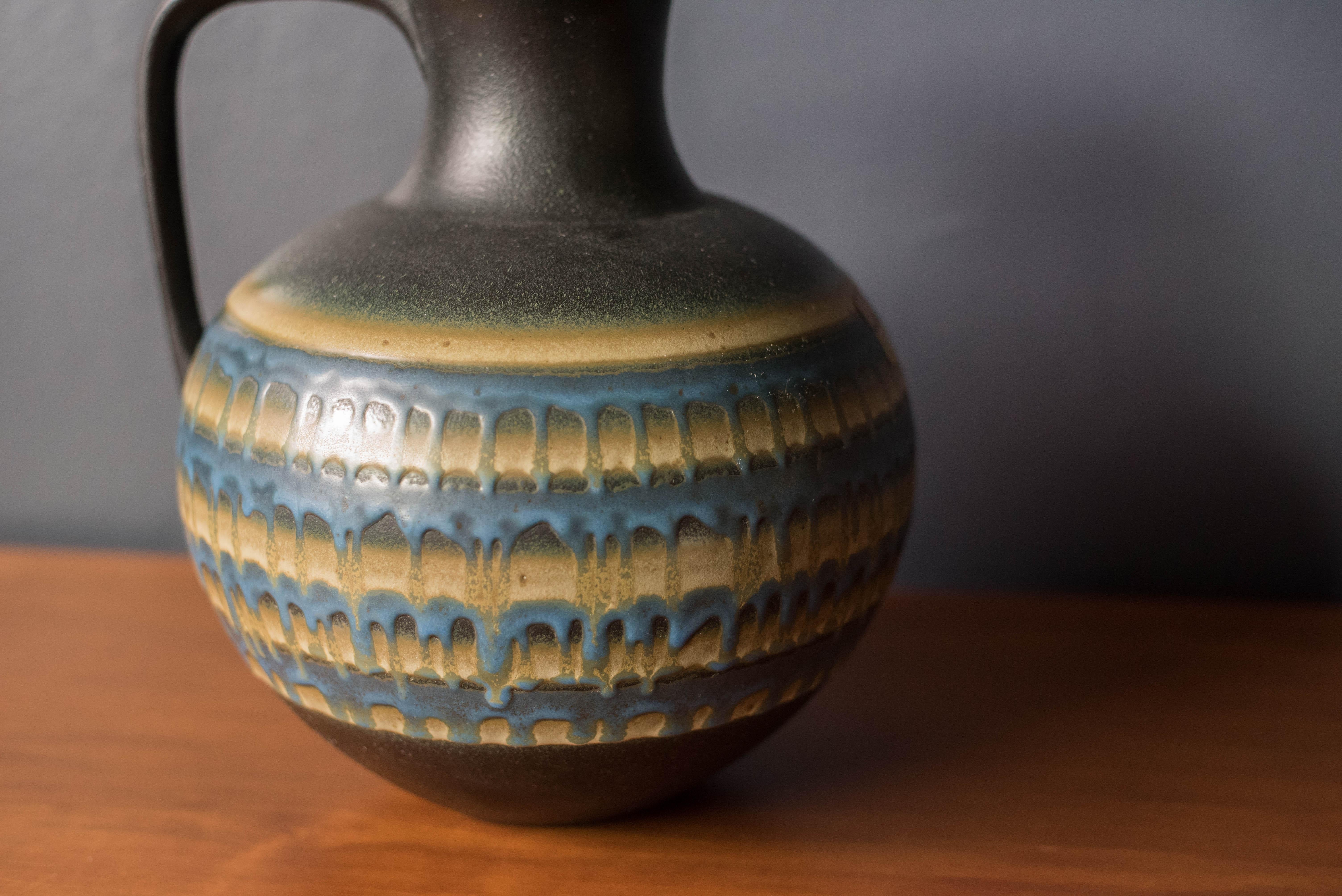 Vintage Drip Glaze Ceramic Vase by Haeger Potteries In Good Condition In San Jose, CA