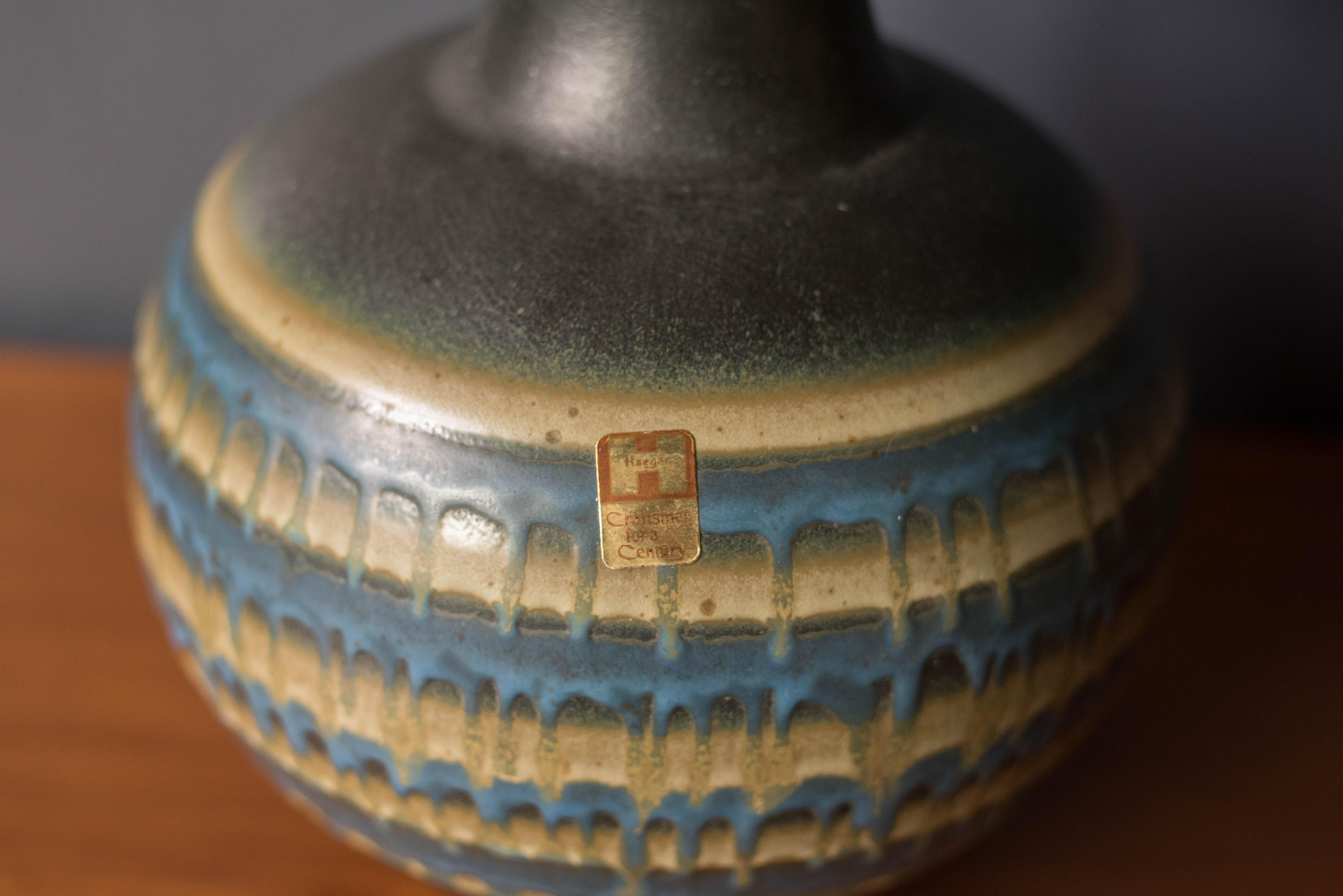 Vintage Drip Glaze Ceramic Vase by Haeger Potteries 2