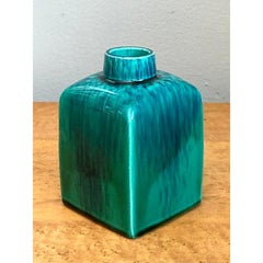 Vintage Drip Glazed Ceramic Vase