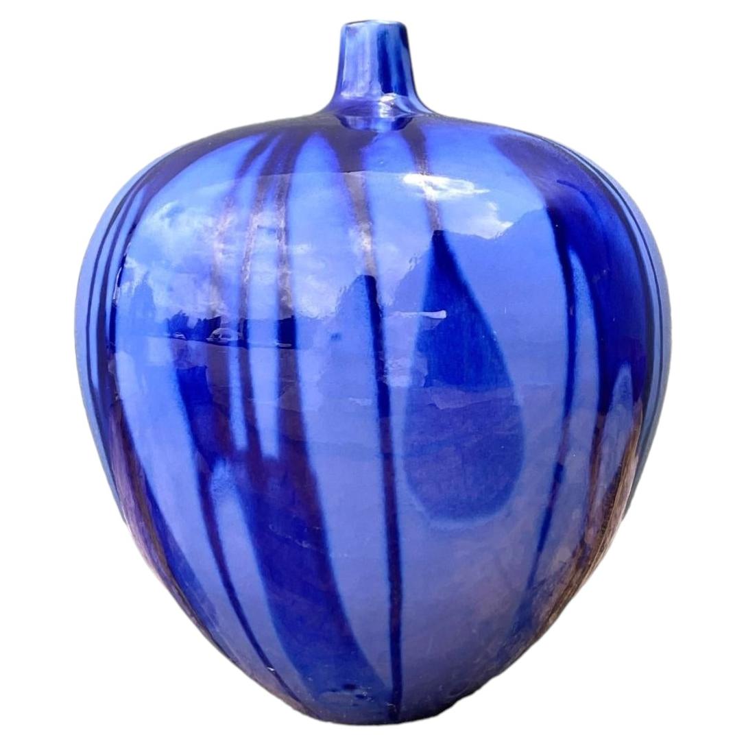 Vintage Drip Glazed Ceramic Vase