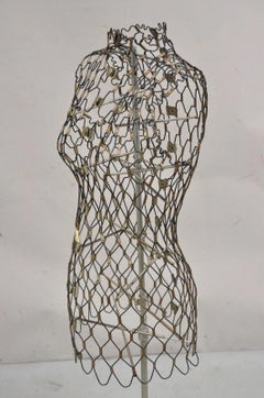 Vintage Dritz My Double Wire Metal Adjustable Retro Mannequin Dress Form