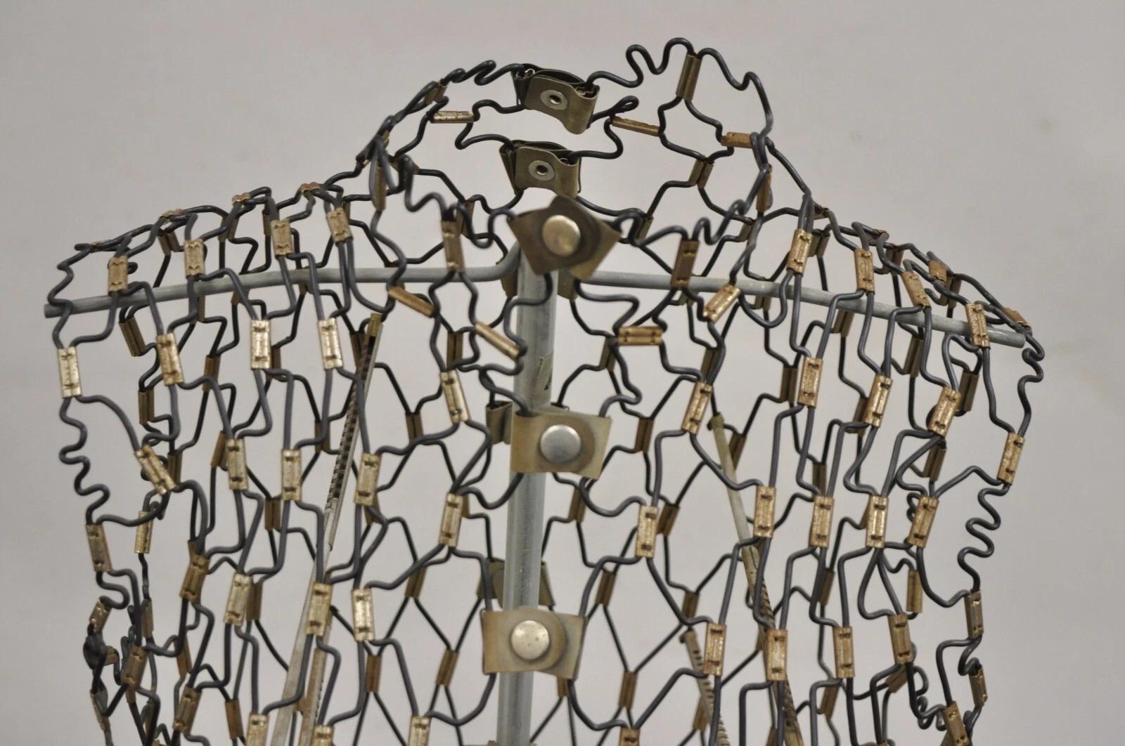 Unknown Vintage Dritz My Double Wire Metal Adjustable Retro Mannequin Dress Form