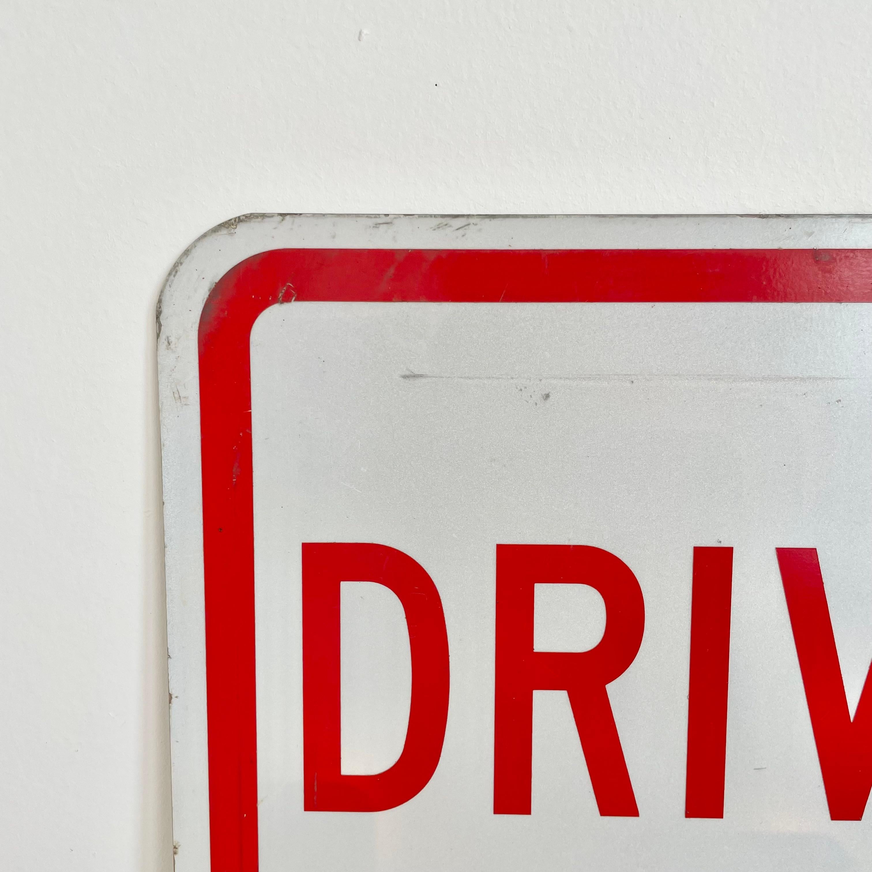 Late 20th Century Vintage 'Drive Slow Children Present' Steet Sign
