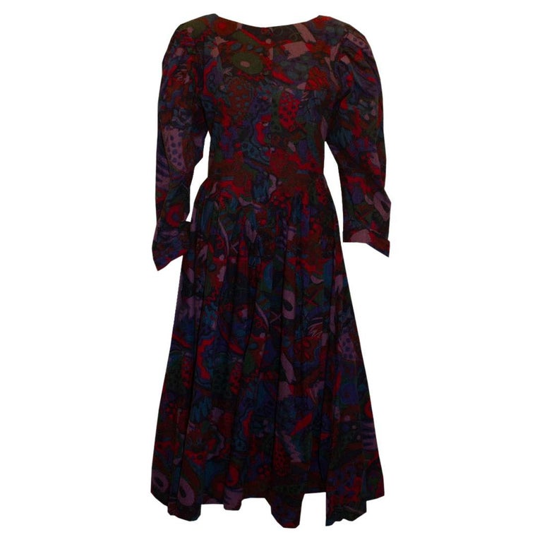 Vintage Droopy and Browns Multi Colour Cotton Dress