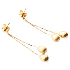 Orecchini pendenti vintage in oro massiccio 18 carati / 2 gr
