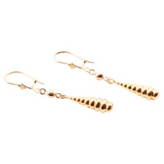 Antique Drop Earrings solid 18K Gold/ 3 gr