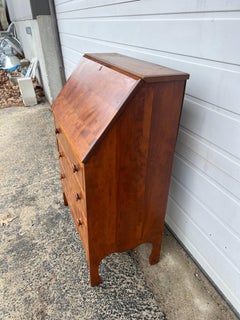 Vintage Drop Front Secretary Desk with 3 Drawers