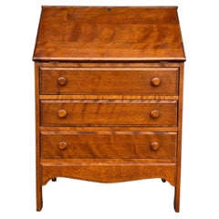 Vintage Drop Front Secretary Desk with 3 Drawers