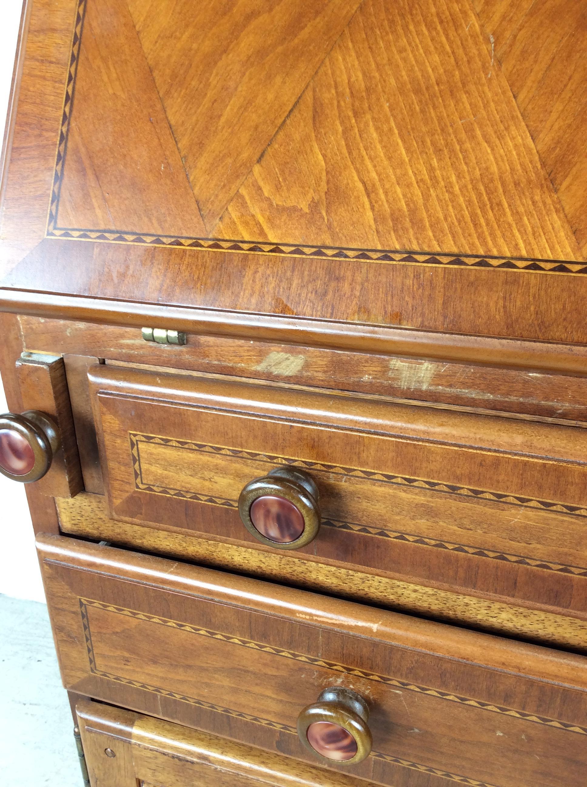 Vintage Drop Front Sekretär mit reichlich Stauraum im Angebot 2