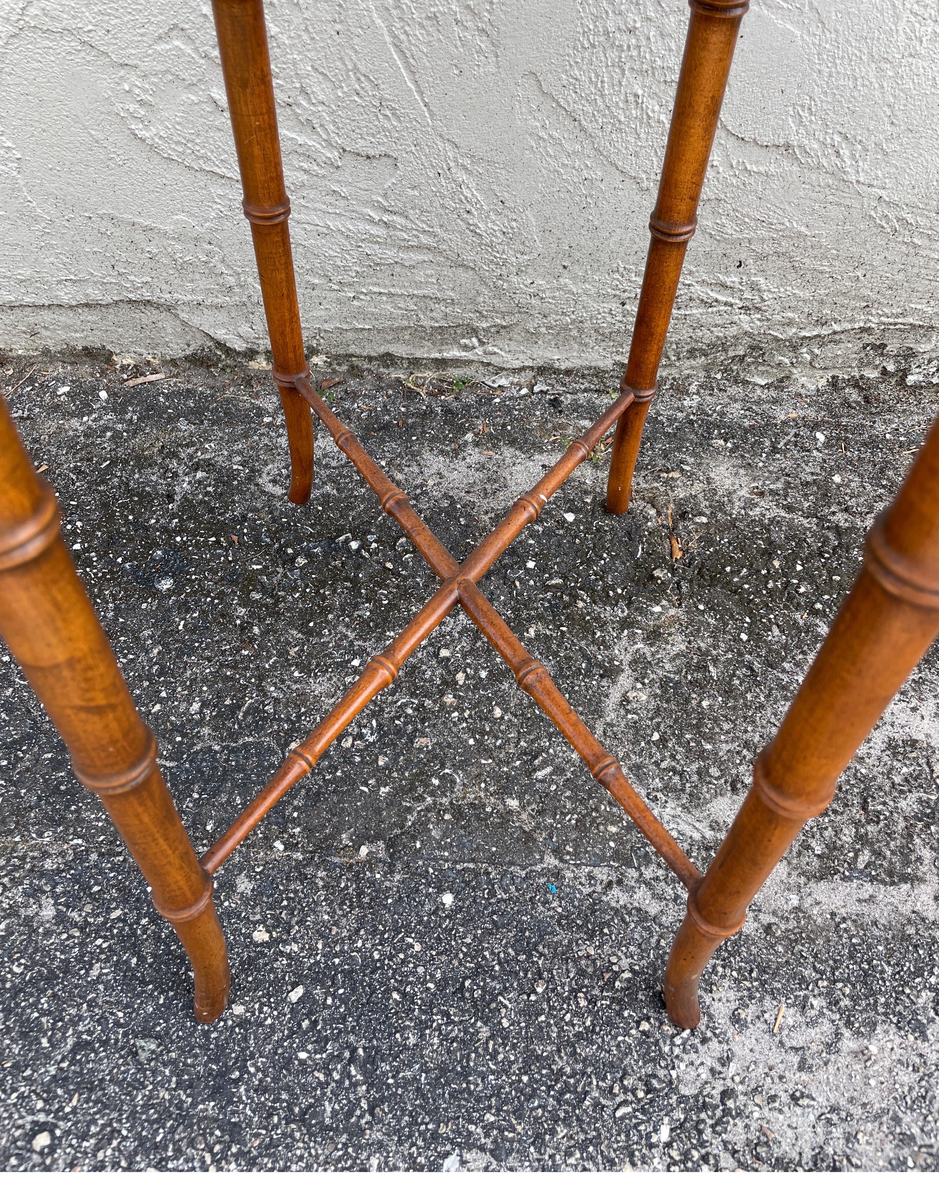 Vintage Drop Leaf Burlwood Side Table by Baker 2