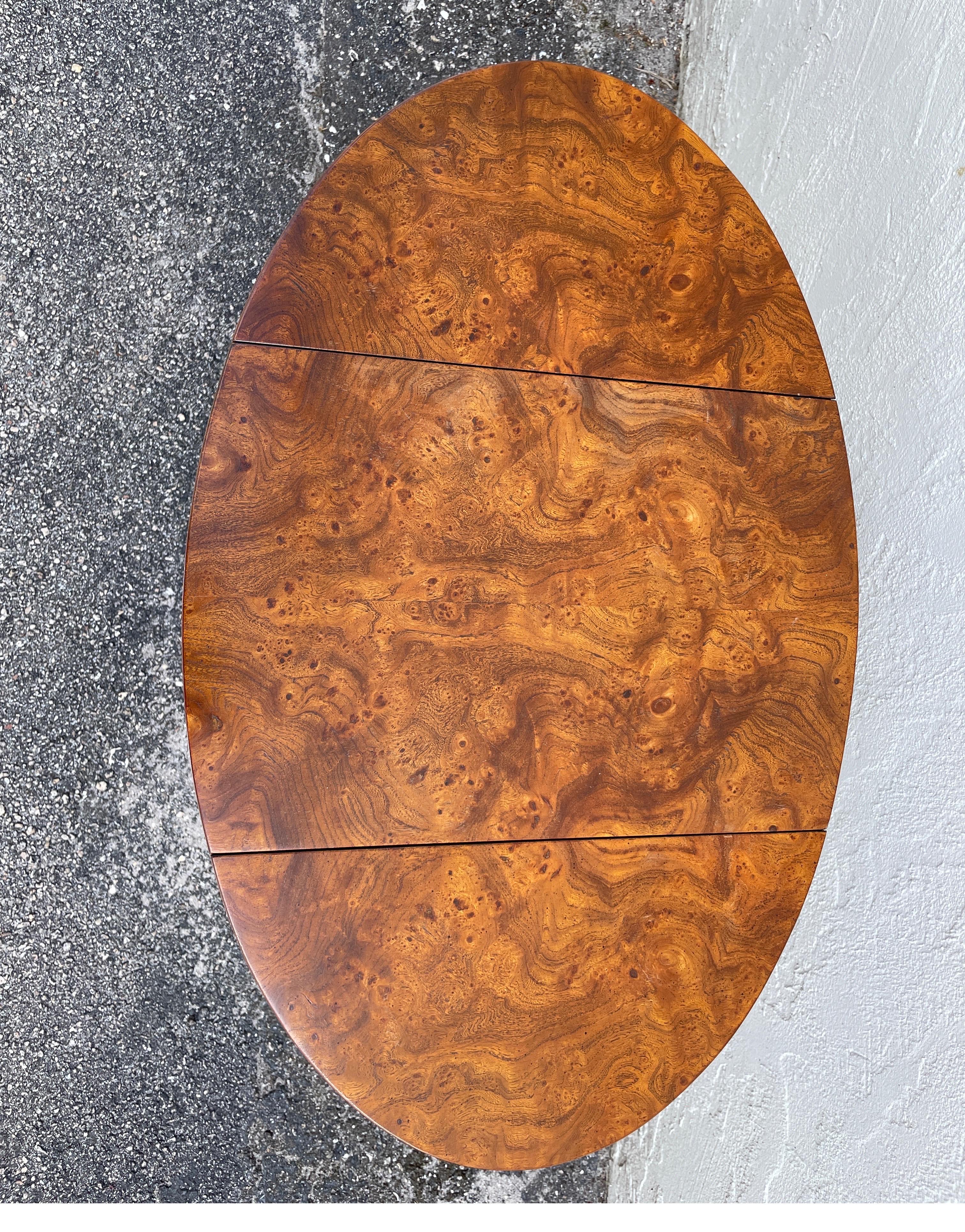 Vintage Drop Leaf Burlwood Side Table by Baker 4