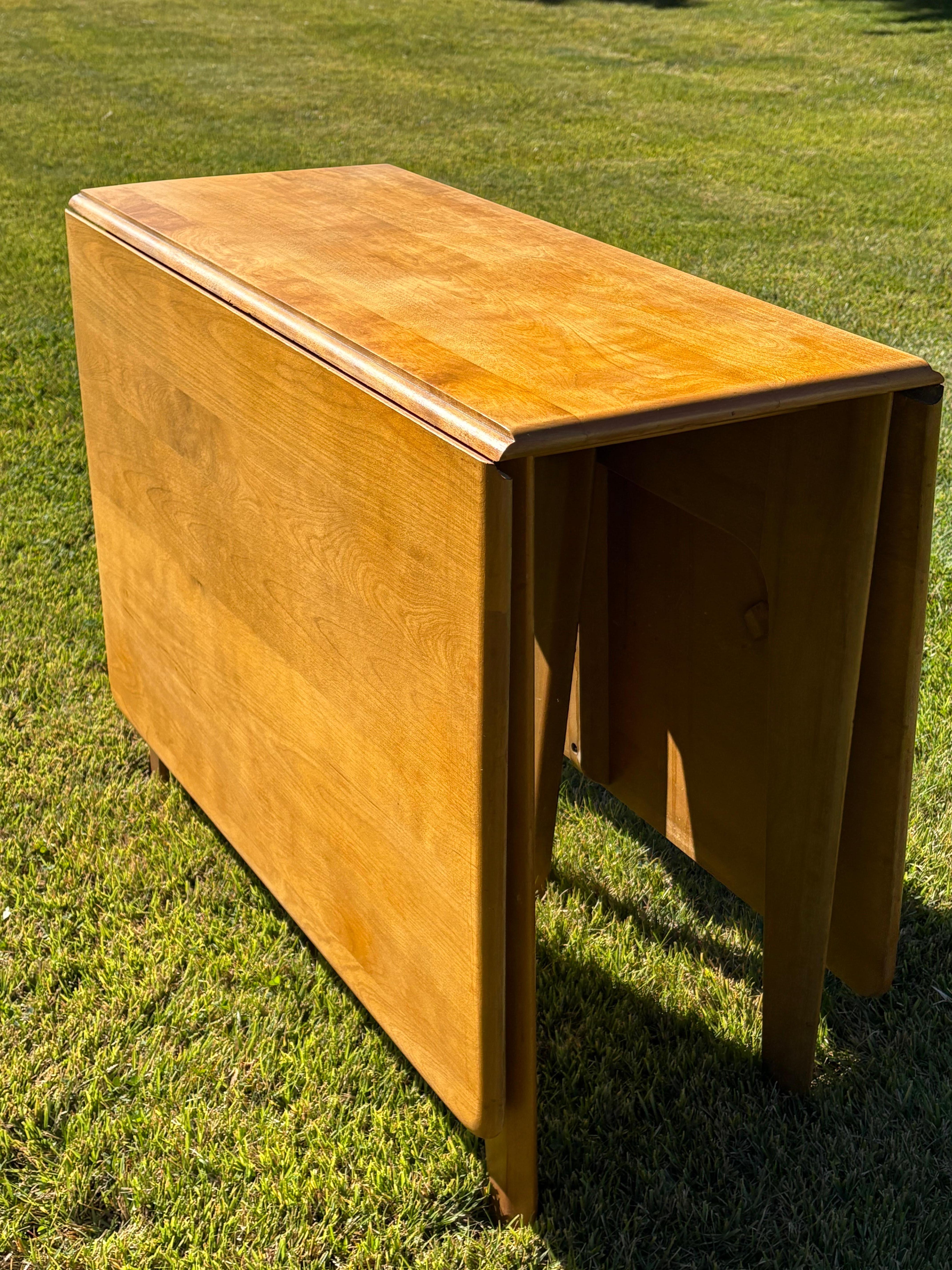 Table de salle à manger Heywood Wakefield vintage à abattant en vente 6