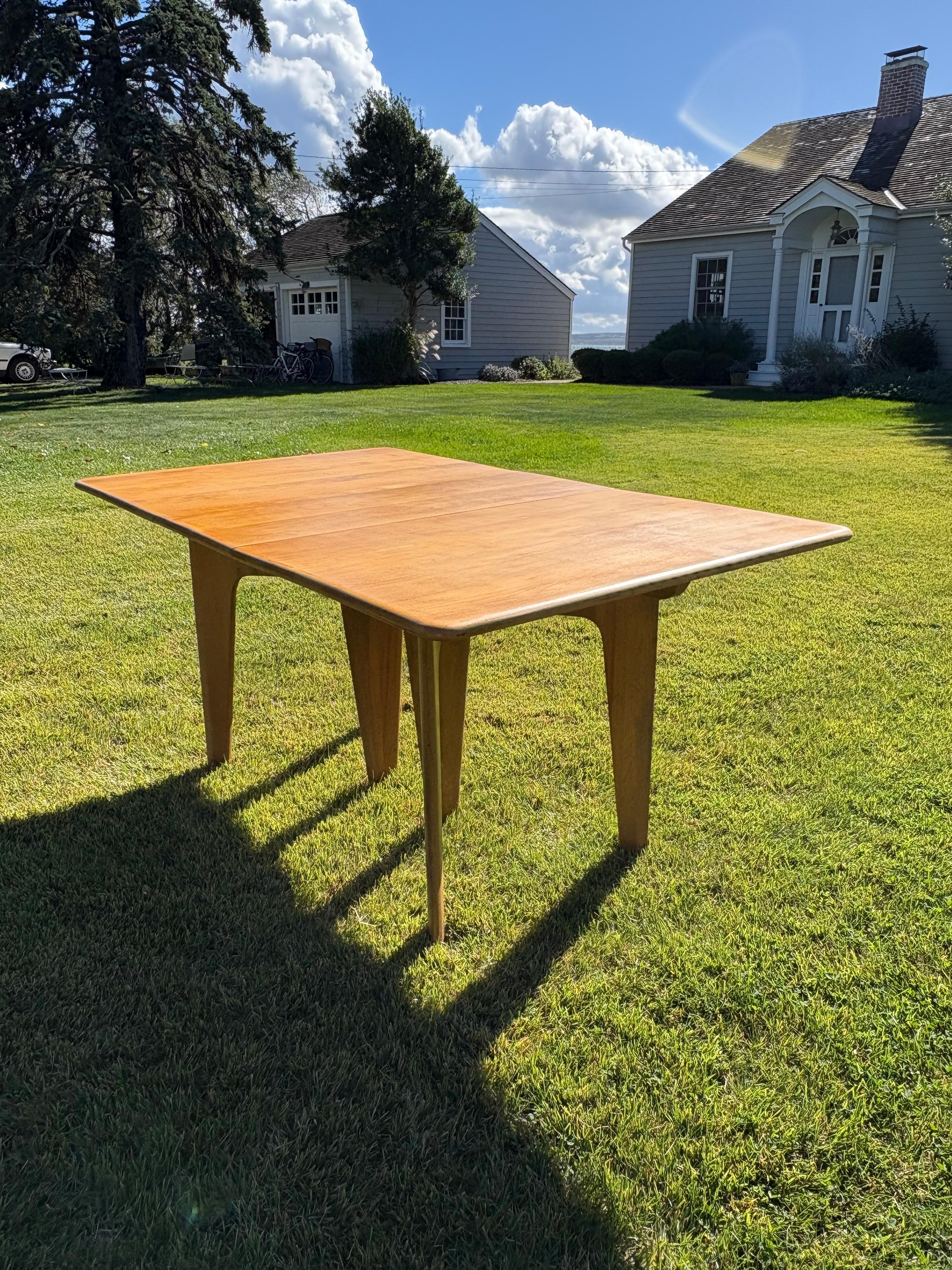 Table de salle à manger Heywood Wakefield vintage à abattant en vente 9