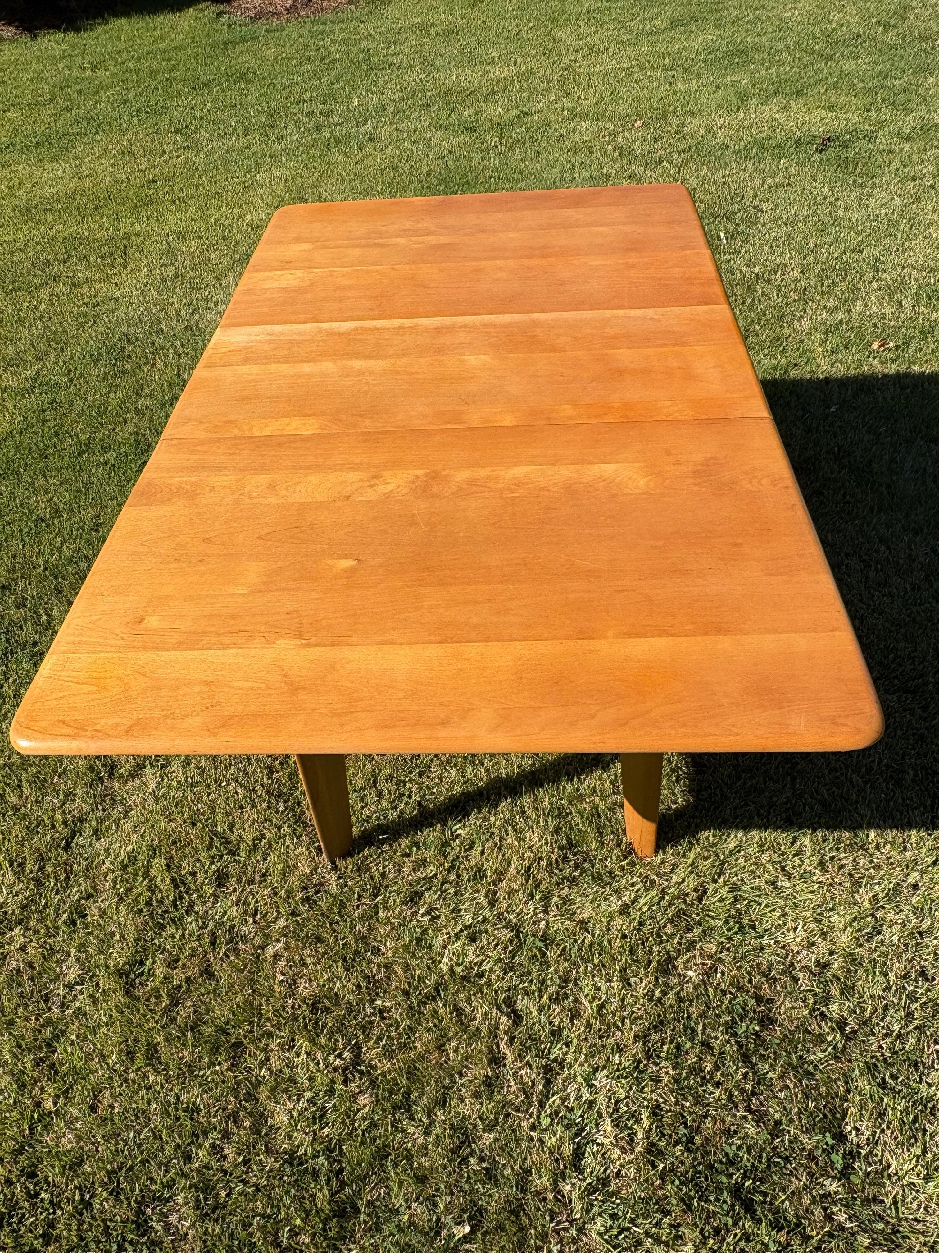 Table de salle à manger Heywood Wakefield vintage à abattant en vente 1