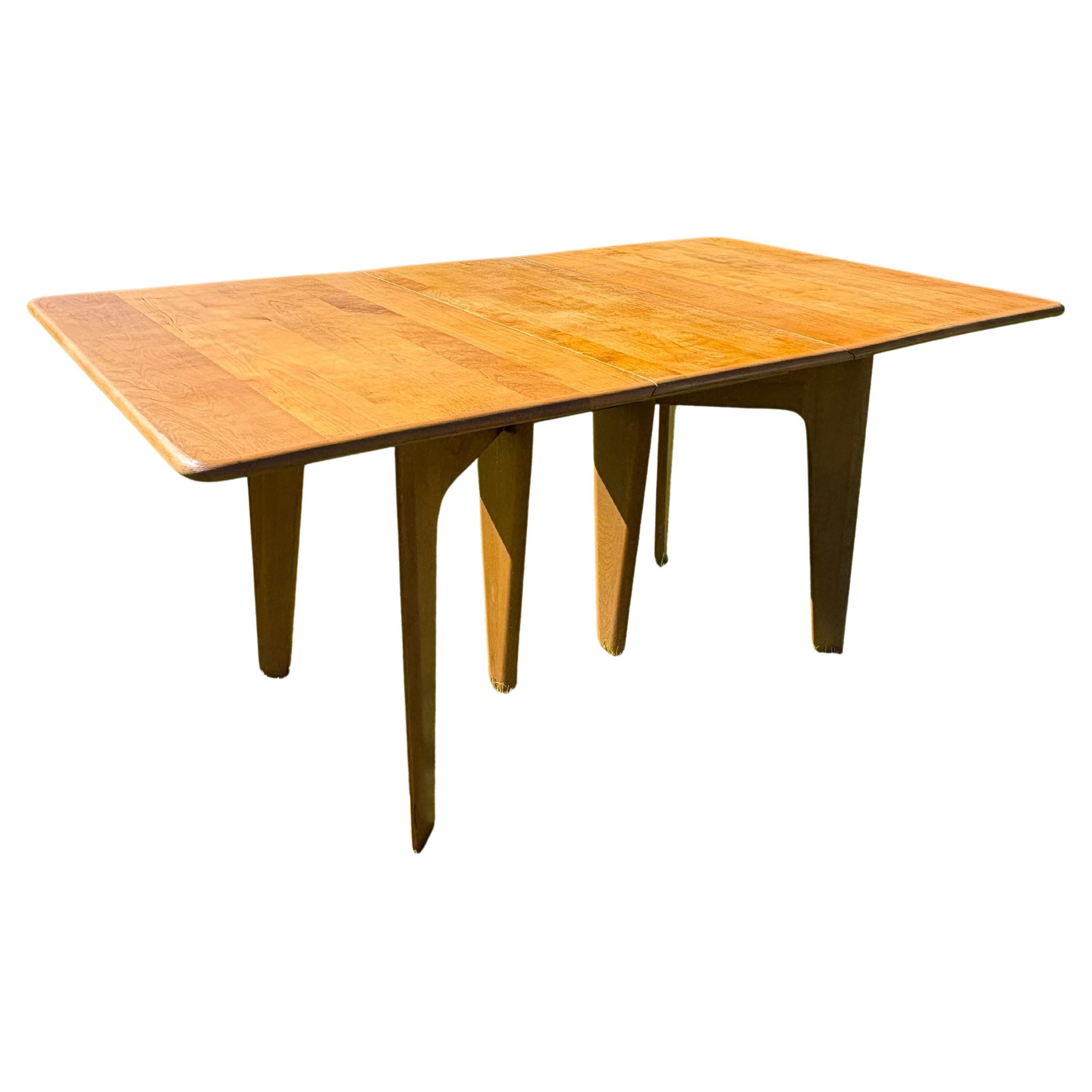 Table de salle à manger Heywood Wakefield vintage à abattant