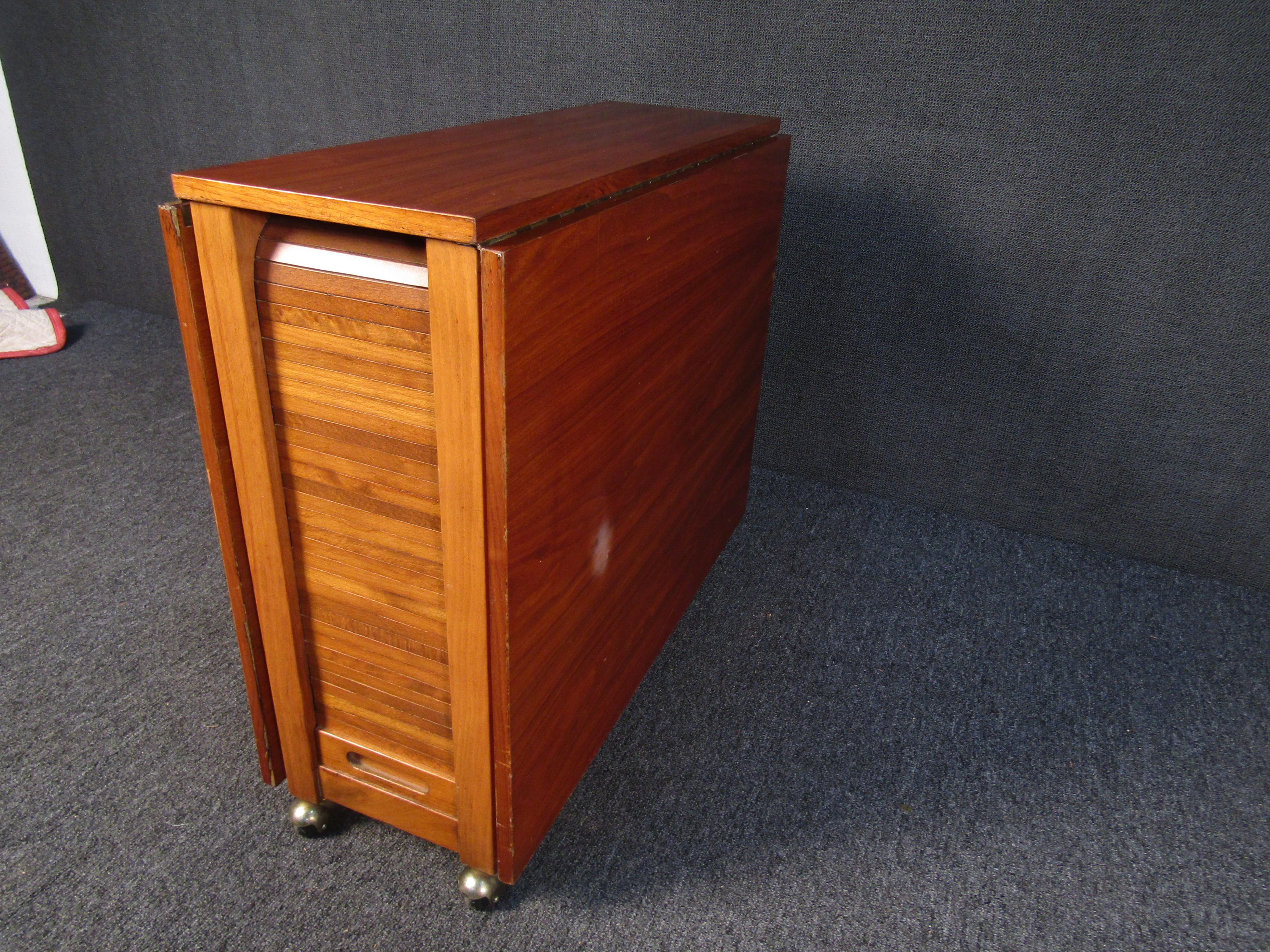 Mid-Century Modern Vintage Drop Leaf Table and Chair Set