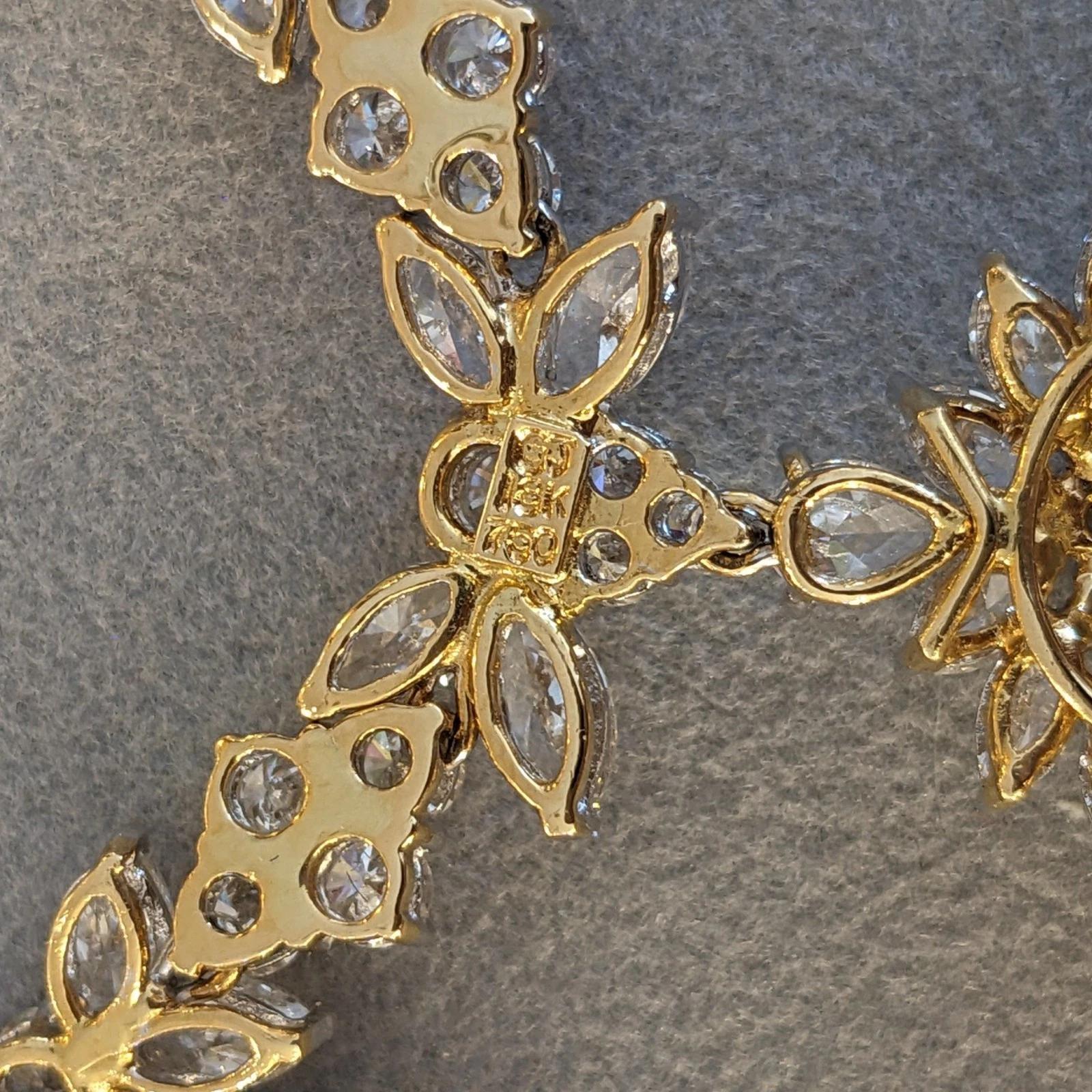 Collana vintage con rubini e diamanti in oro giallo 18 carati in vendita 6
