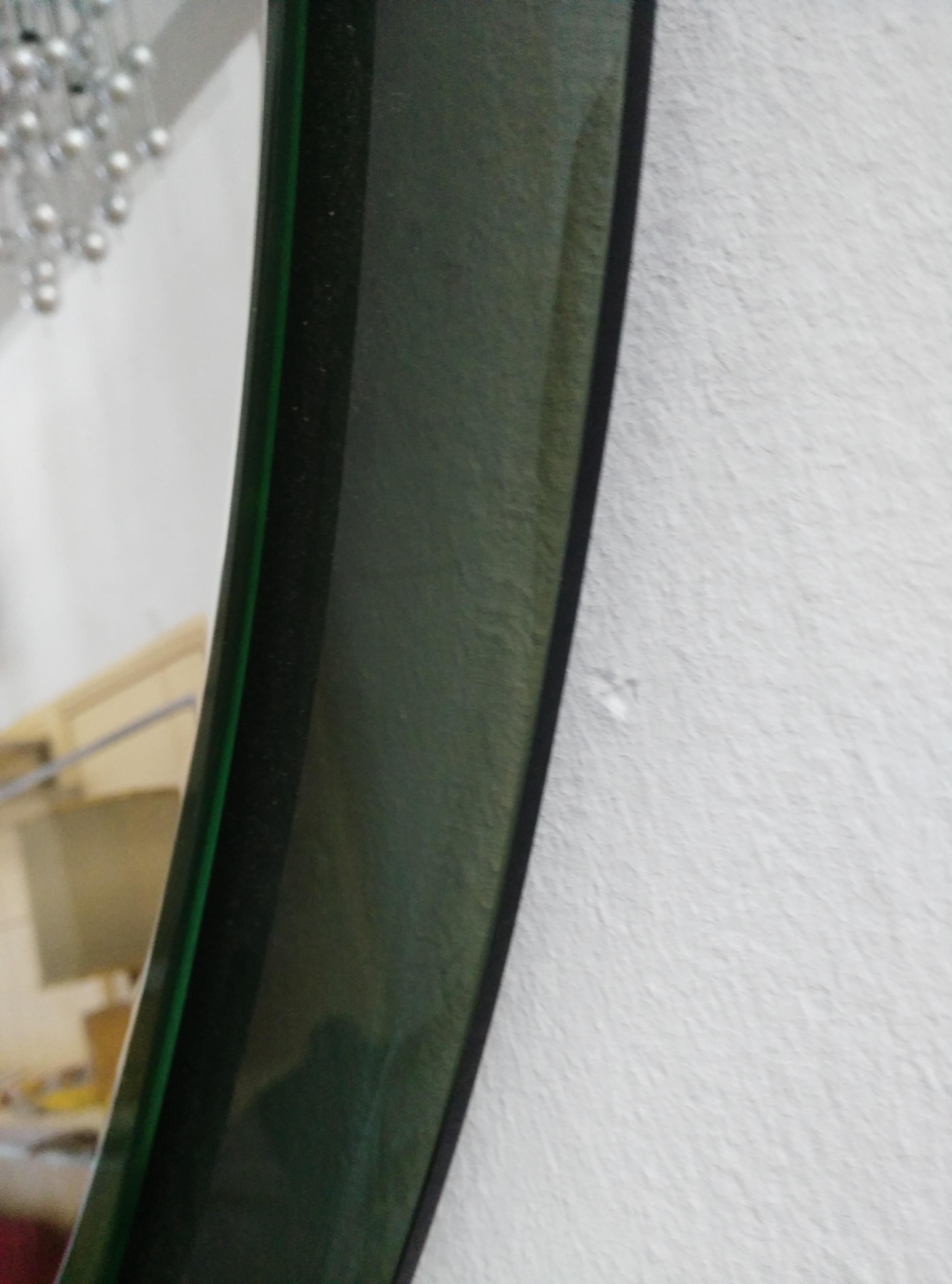 Mid-century glass teardrop wall mirror made in Italy For Sale 3