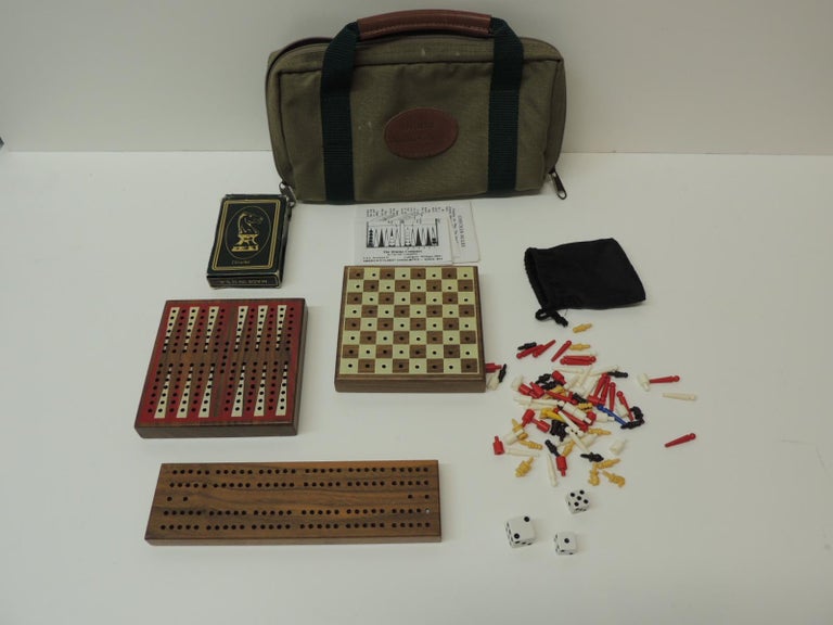 Vintage Drueke MultiGame Set on a Mini CarryOn Bag at 1stDibs