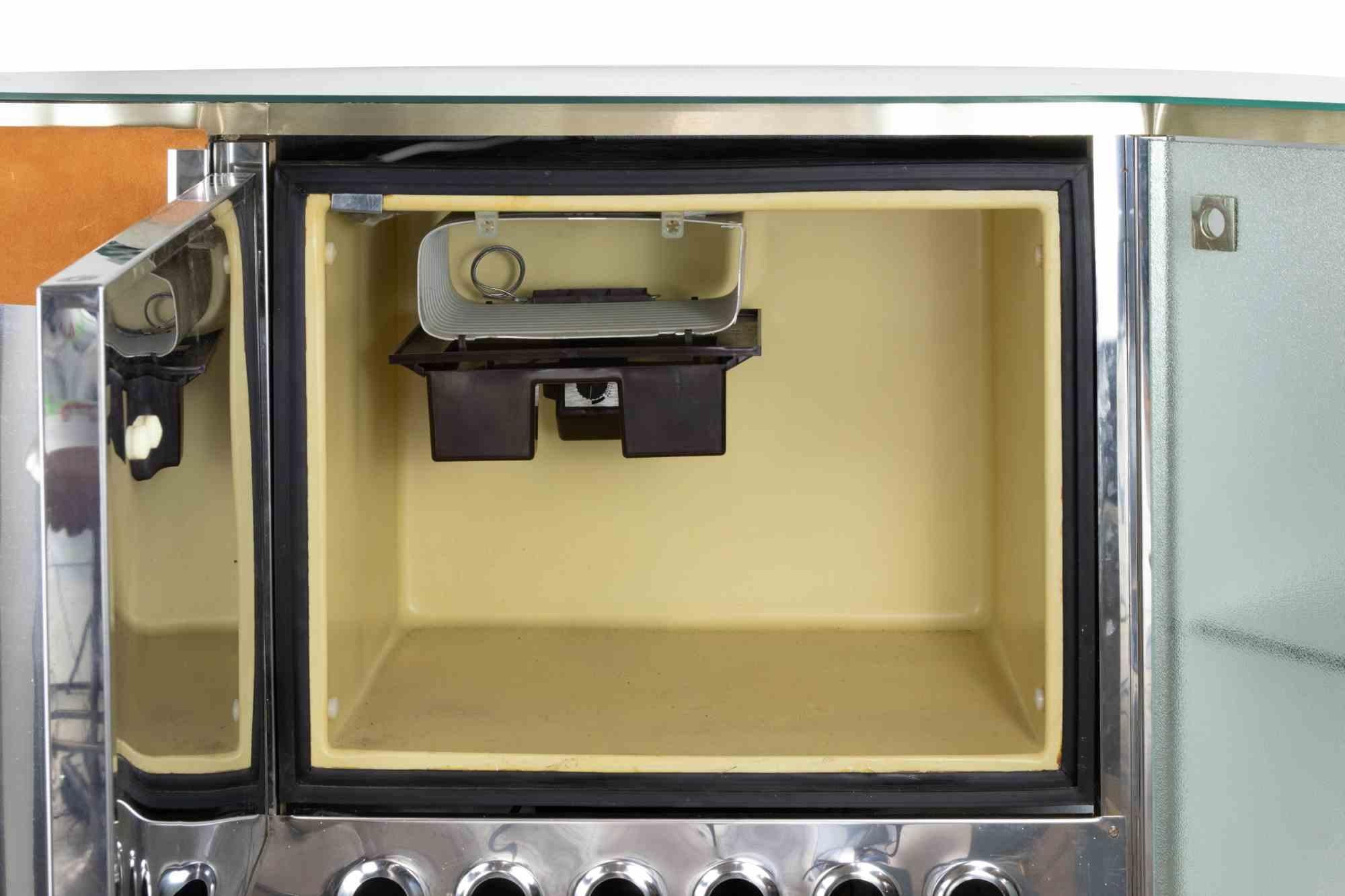 Vintage-Barelemente im Vintage-Stil nach Willy Rizzo, Italien, 1970er Jahre (Metall)