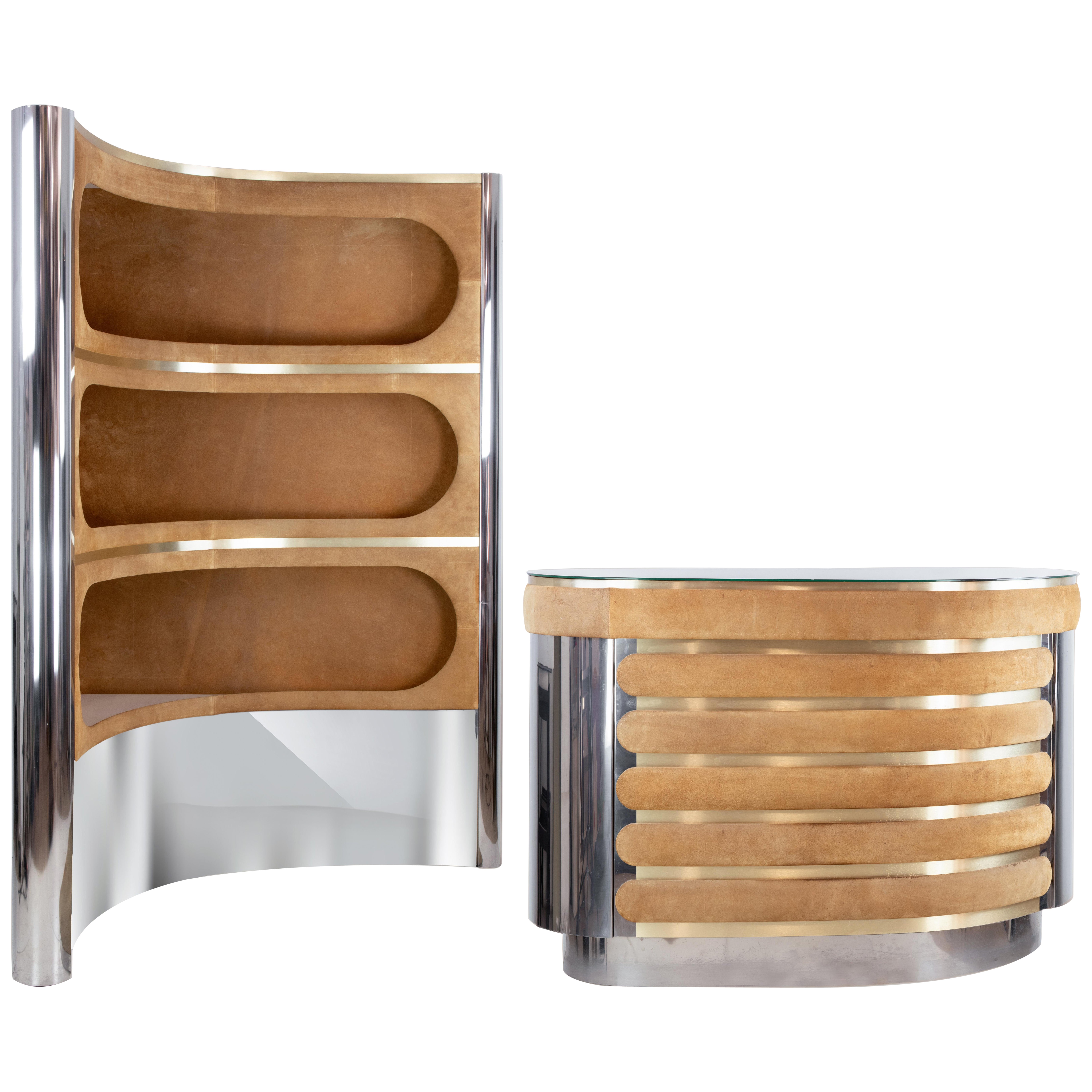 Vintage Dry Bar attr. to Willy Rizzo, Italia, 1970s en venta