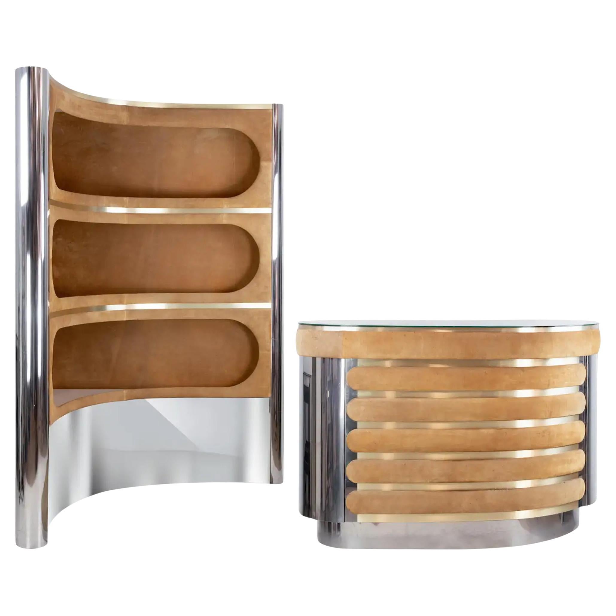 Vintage Dry Bar attr. to Willy Rizzo, Italy, 1970s
