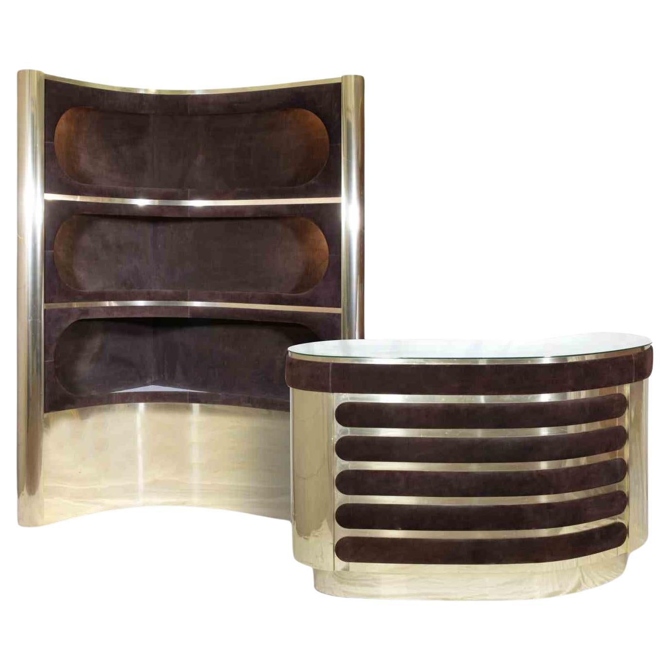 Vintage Dry Bar by Willy Rizzo, Italy, 1970s For Sale