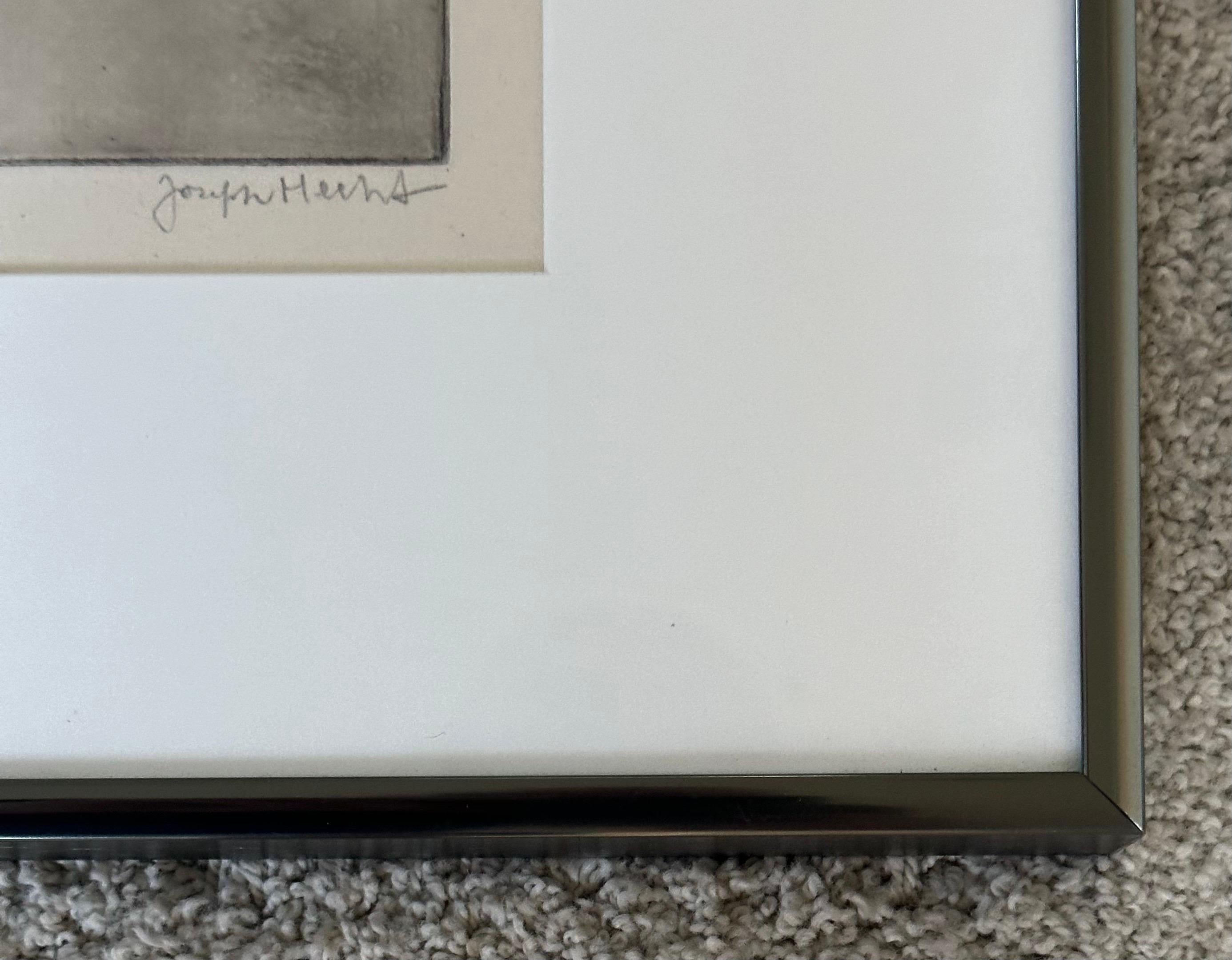 Vintage Dry Point Etching 