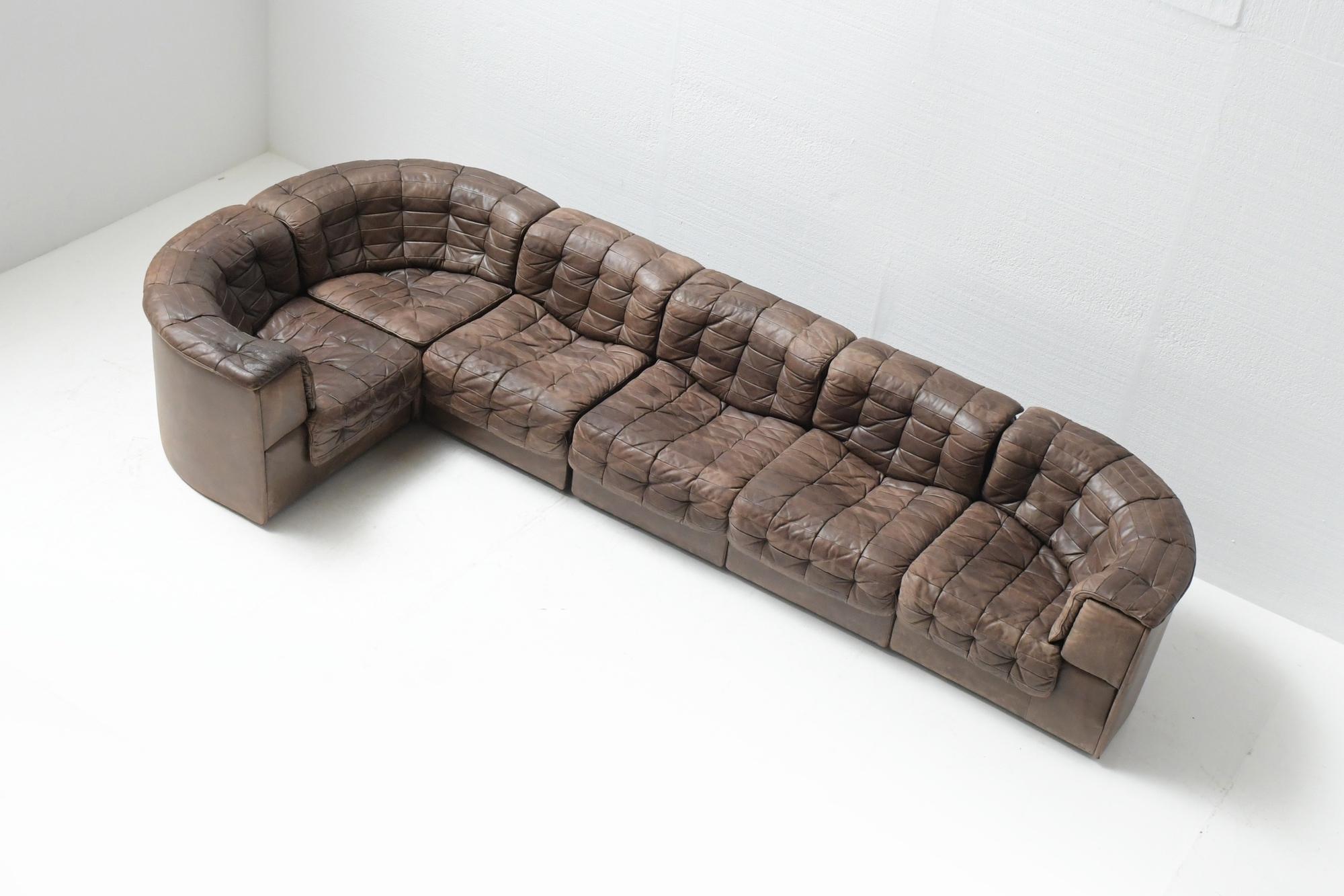Mid-Century Modern Vintage DS 11 Patchwork Sofa by De Sede Team for De Sede Swiss