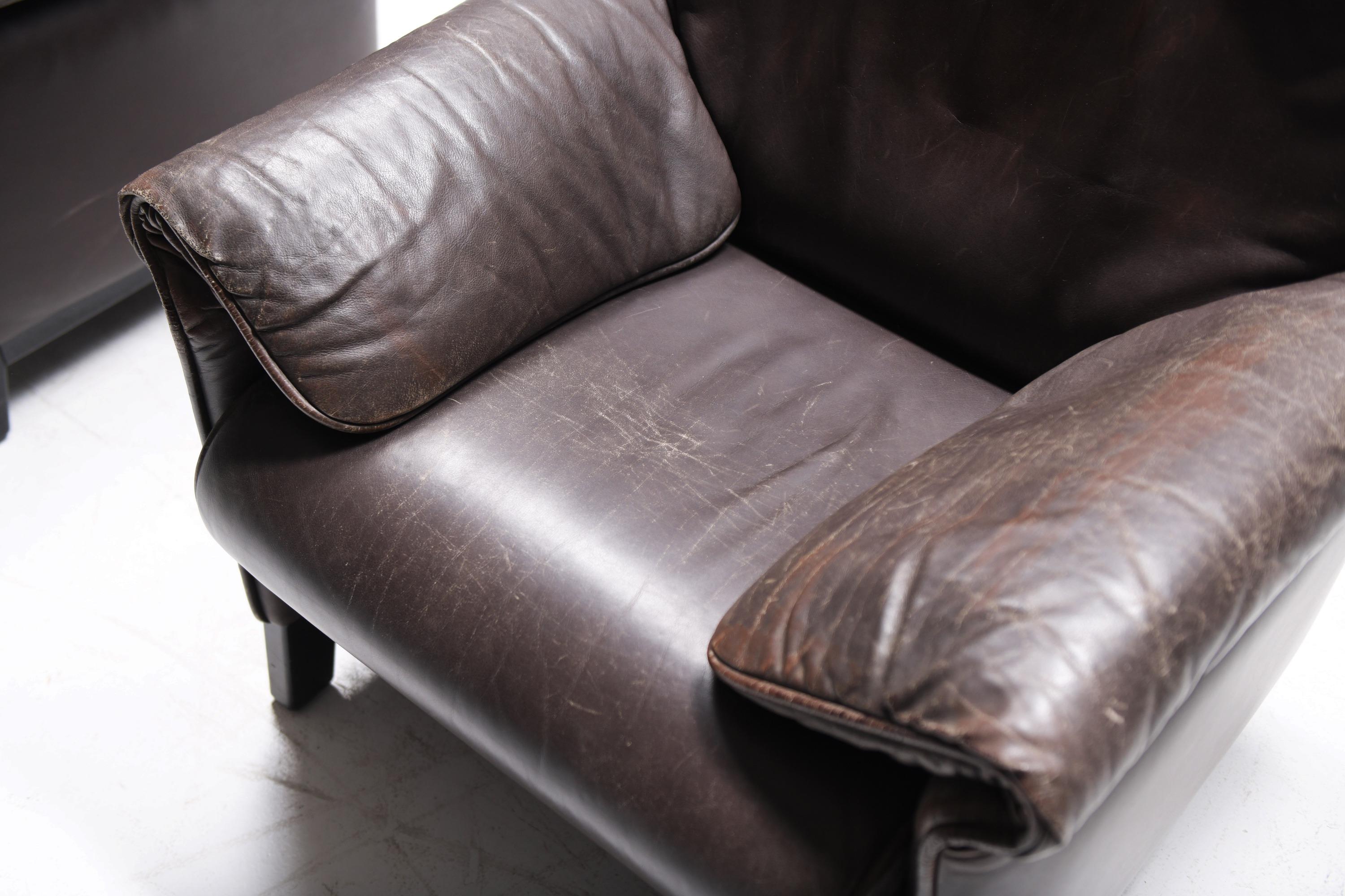 Chaises vintage DS-14 en cuir brun foncé par l'équipe De Sede pour De Sede en vente 5