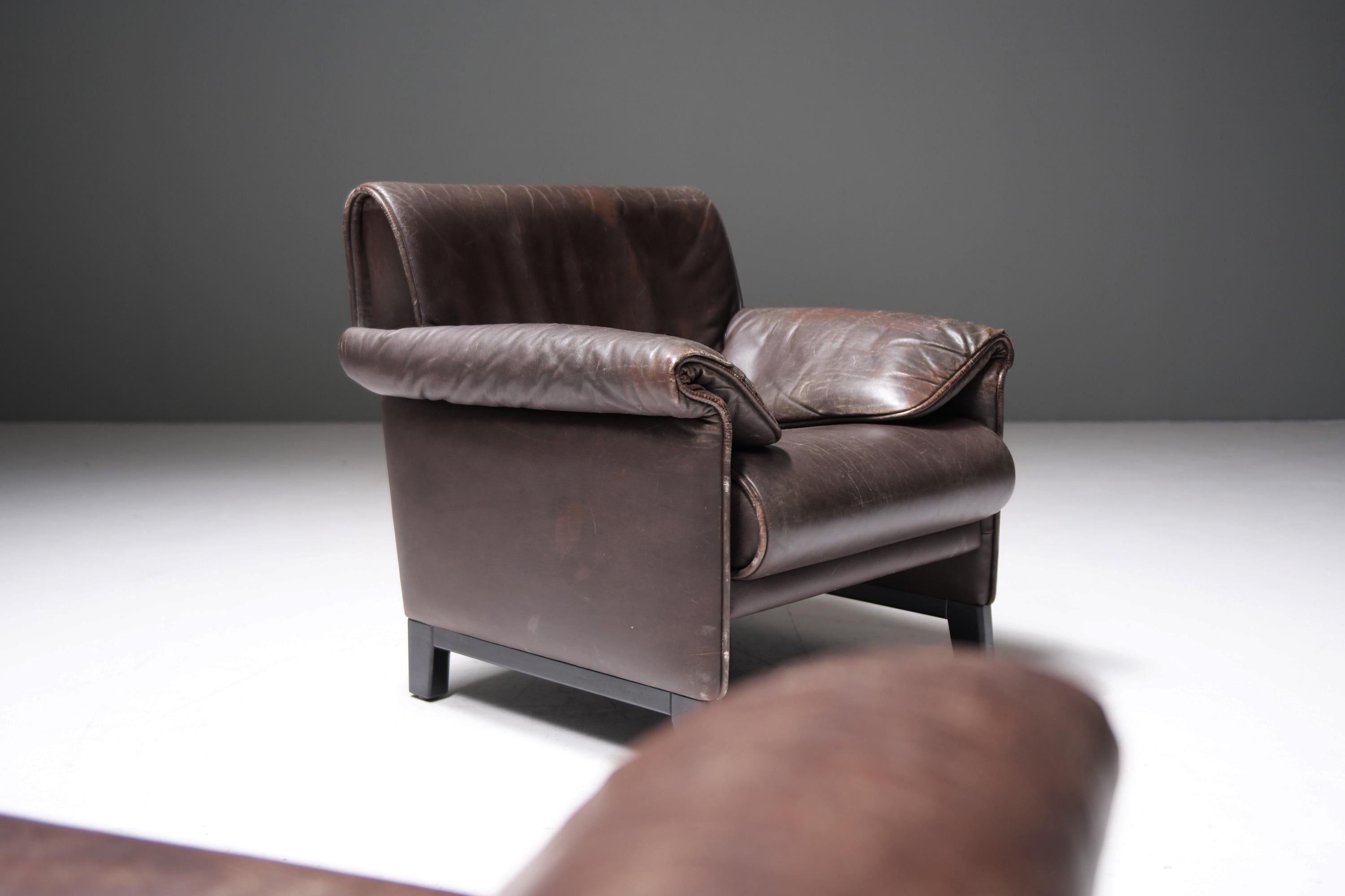 Chaises vintage DS-14 en cuir brun foncé par l'équipe De Sede pour De Sede en vente 7