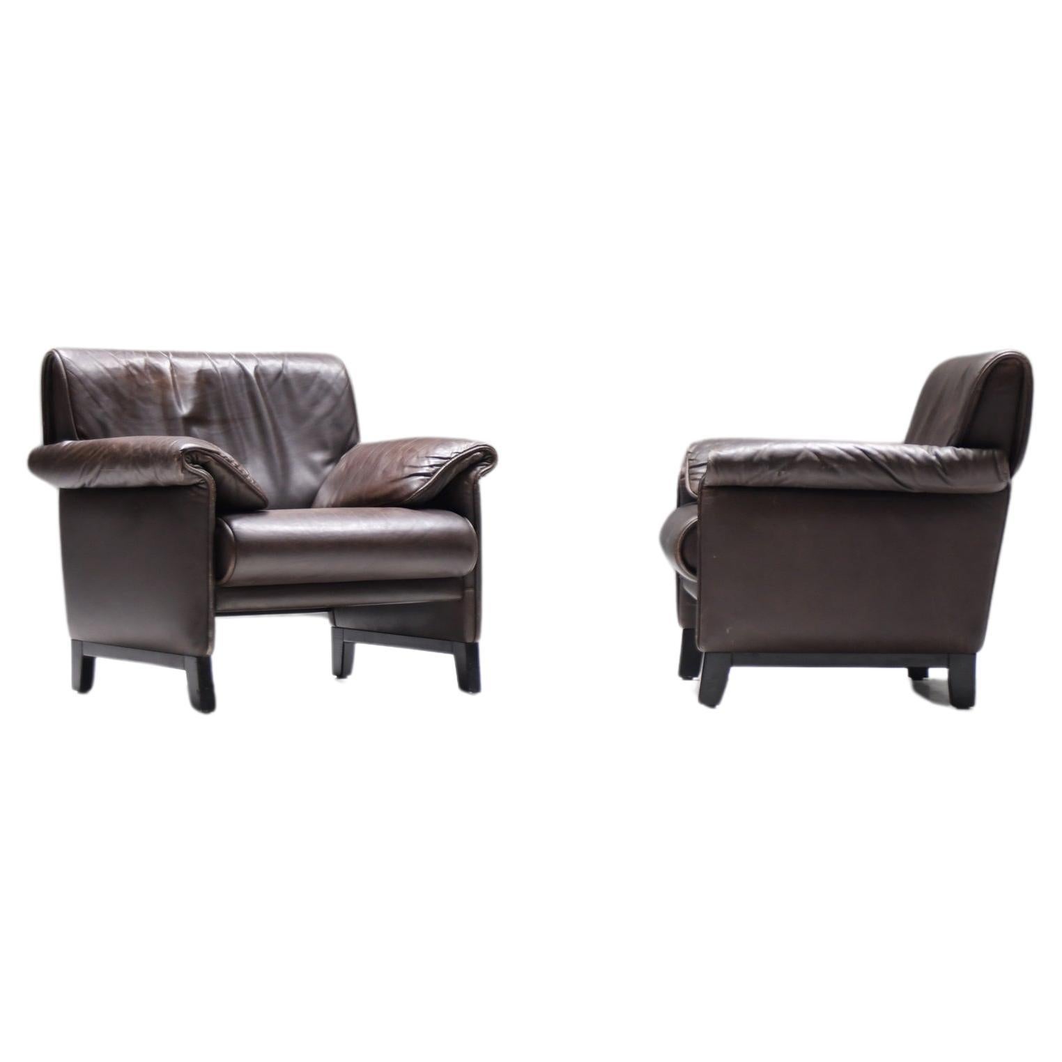 Vintage DS-14 chairs in dark brown leather by Team De Sede for De Sede