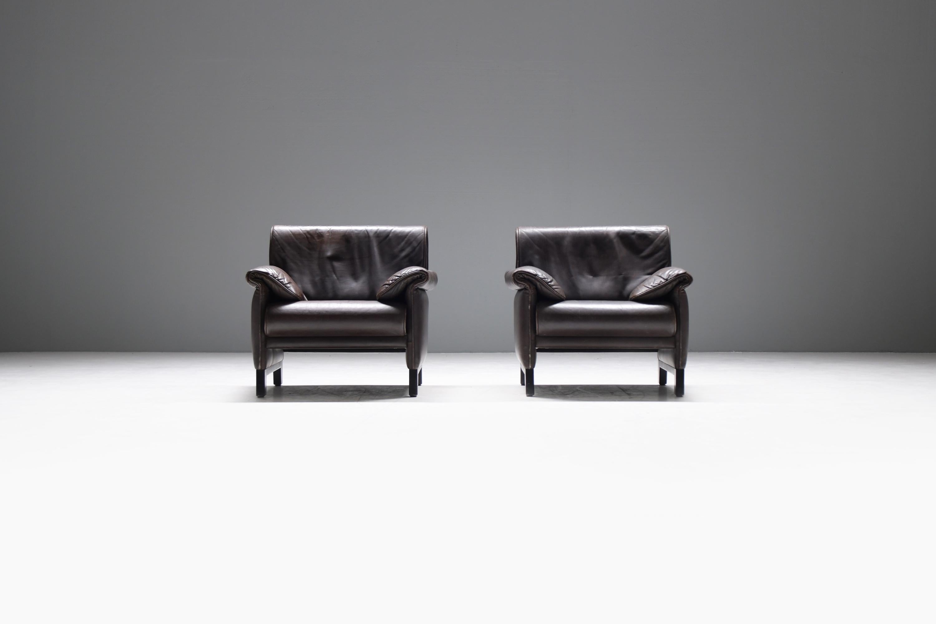 Vintage DS-14 Stühle aus dunkelbraunem Leder von Team De Sede für De Sede im Angebot 2