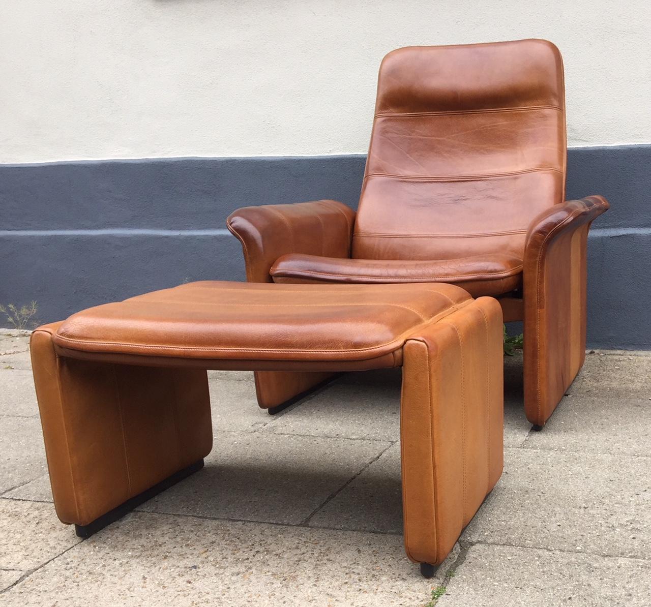 Vintage DS 50 Buffalo Leather Loungechair & Ottoman by de Sede Switzerland 1970s 4