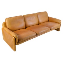 Vintage DS 61 Sofa aus cognacfarbenemfarbenem Leder von de Sede, Vintage