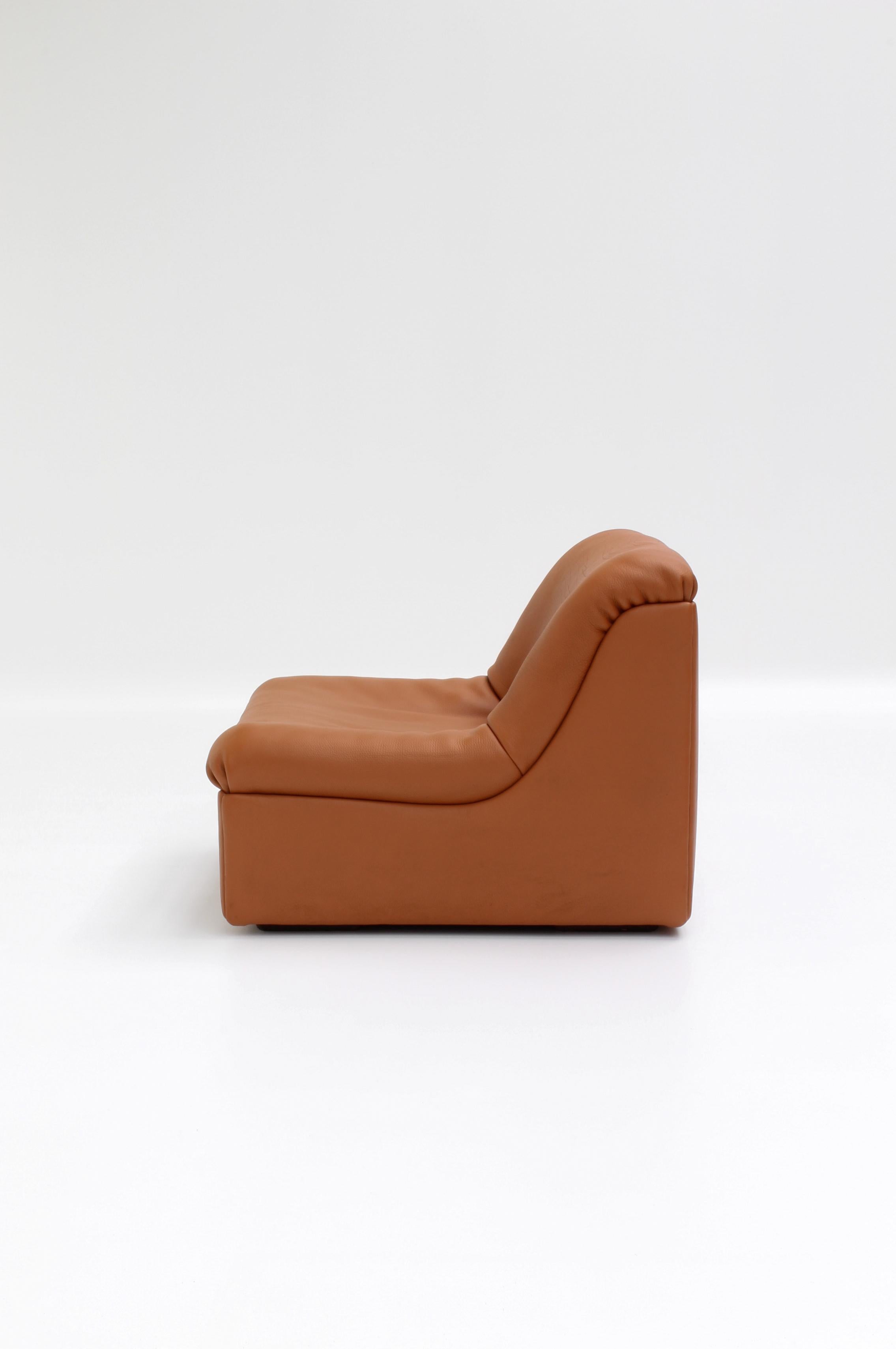 Vintage DS46 Sofá modular de cuero de De Sede, años 70, set de 5 en venta 1