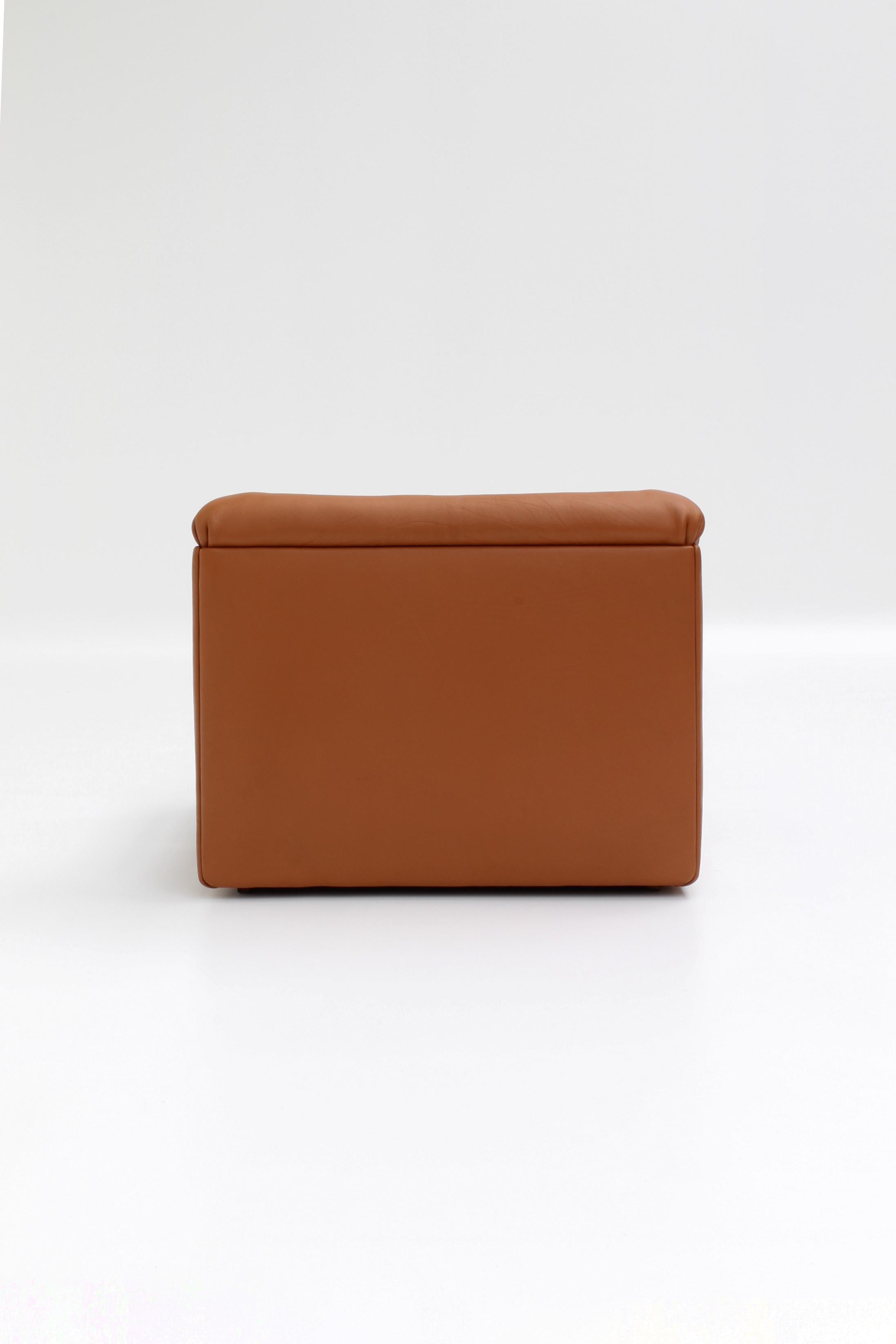 Vintage DS46 Sofá modular de cuero de De Sede, años 70, set de 5 en venta 2