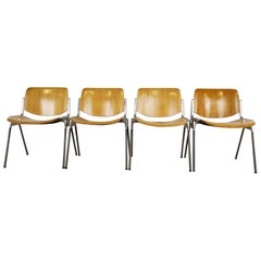 Vintage Dsc 106 Chairs by Giancarlo Piretti for Castelli, Set of 4
