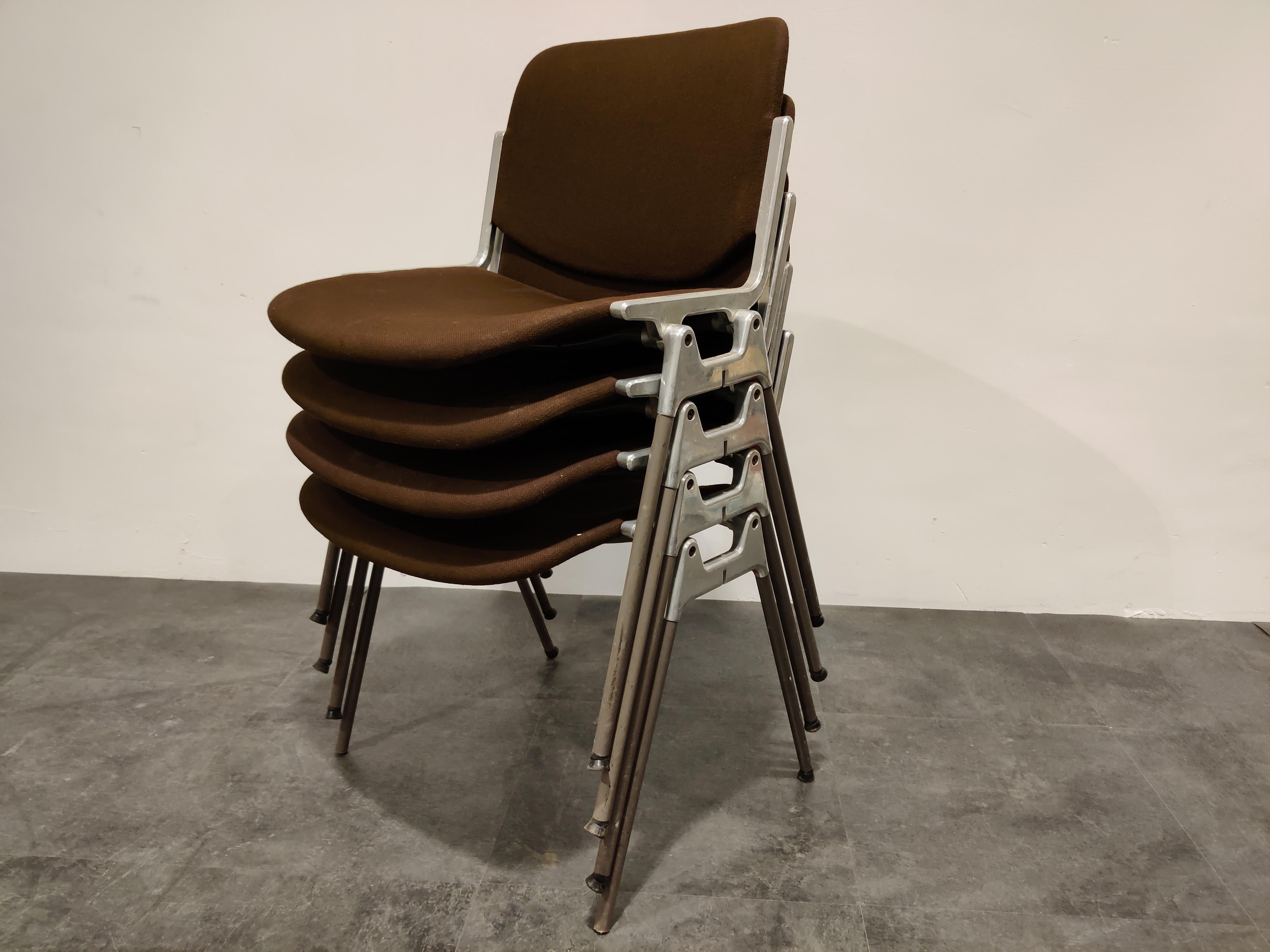 Vintage DSC 106 Side Chairs by Giancarlo Piretti for Castelli, 1970s 4