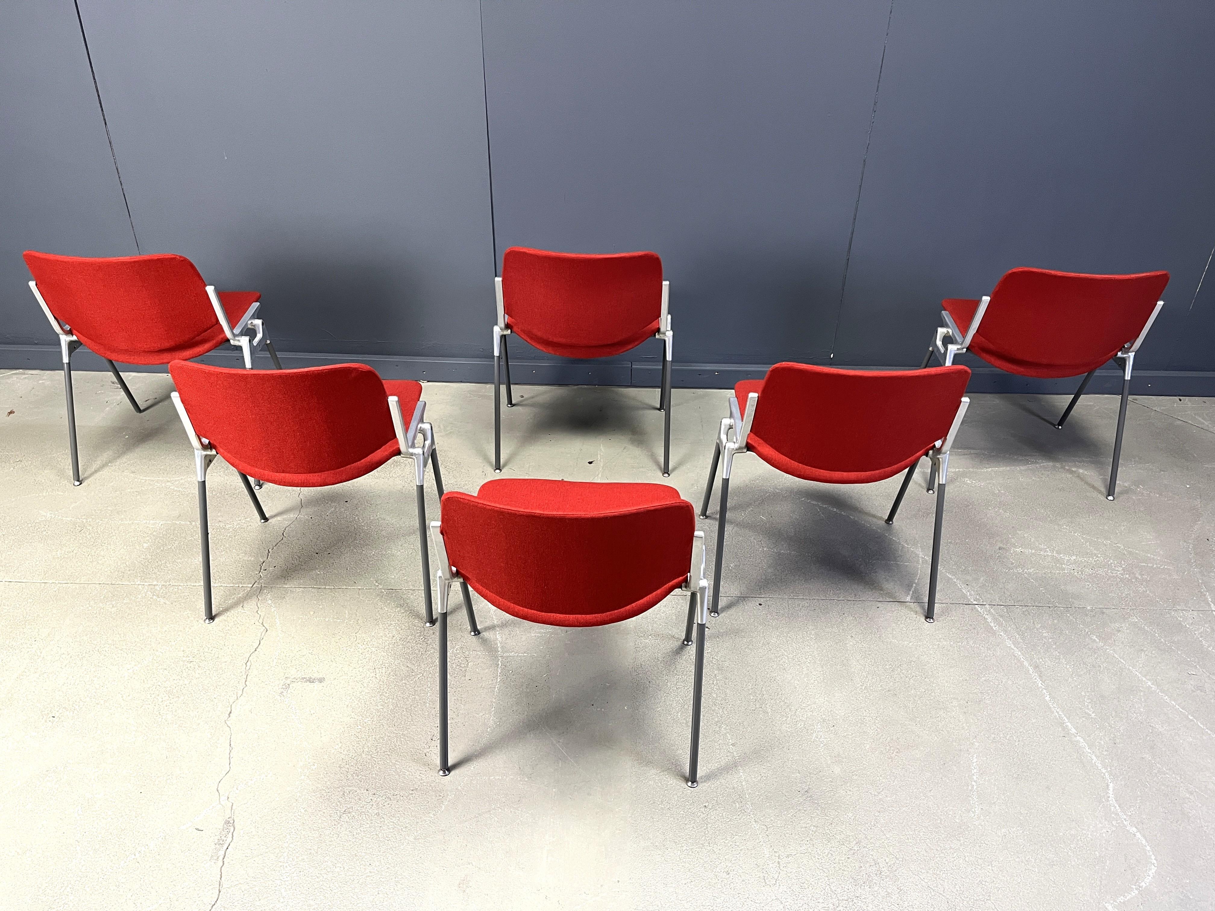 Italian Vintage DSC 106 Side Chairs by Giancarlo Piretti for Castelli, 1970s - set of 6 For Sale