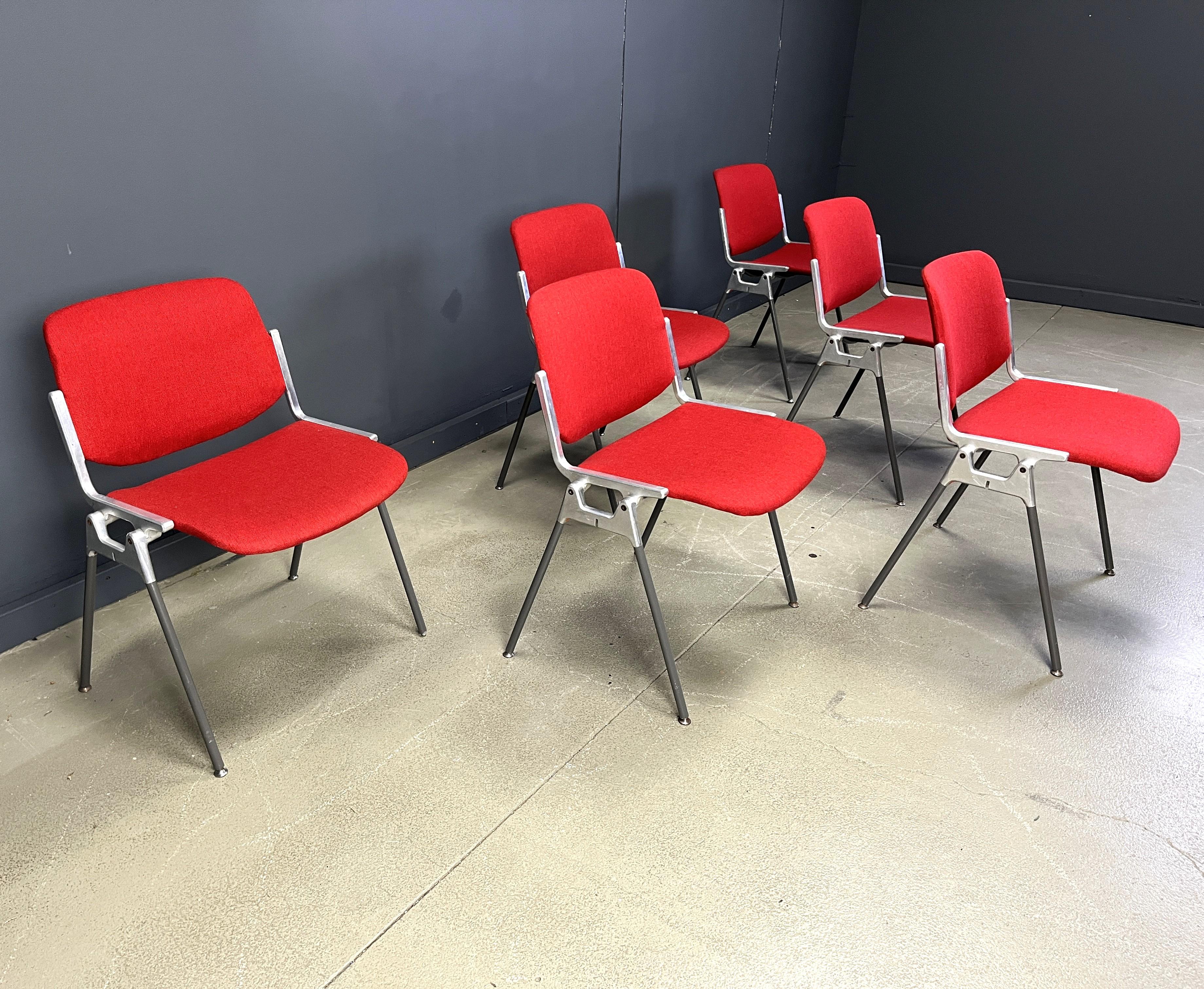 Late 20th Century Vintage DSC 106 Side Chairs by Giancarlo Piretti for Castelli, 1970s - set of 6 For Sale