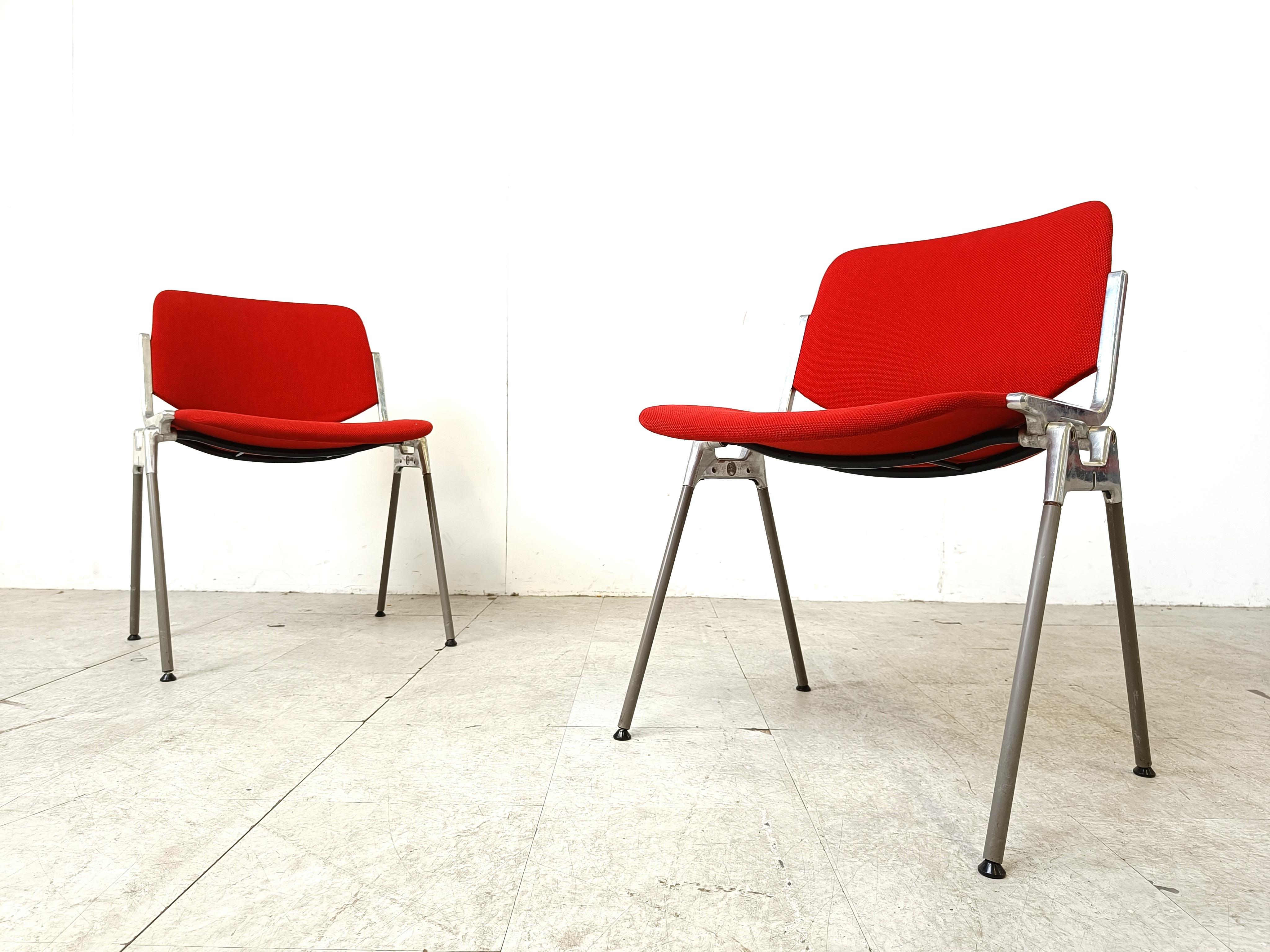 Vintage DSC 106 Side Chairs by Giancarlo Piretti for Castelli, 1970s set of 8 3