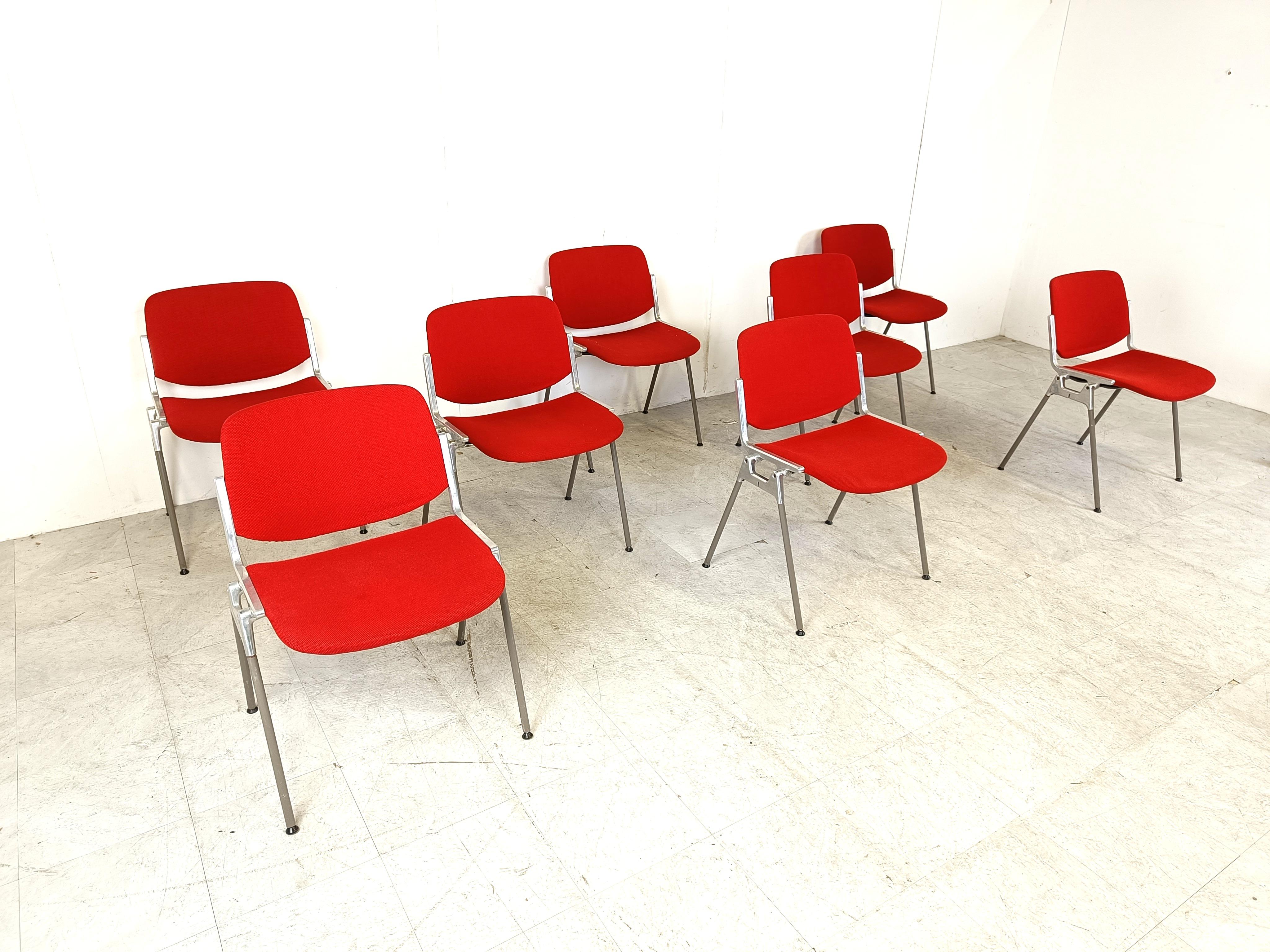 Vintage DSC 106 Side Chairs by Giancarlo Piretti for Castelli, 1970s set of 8 For Sale 1