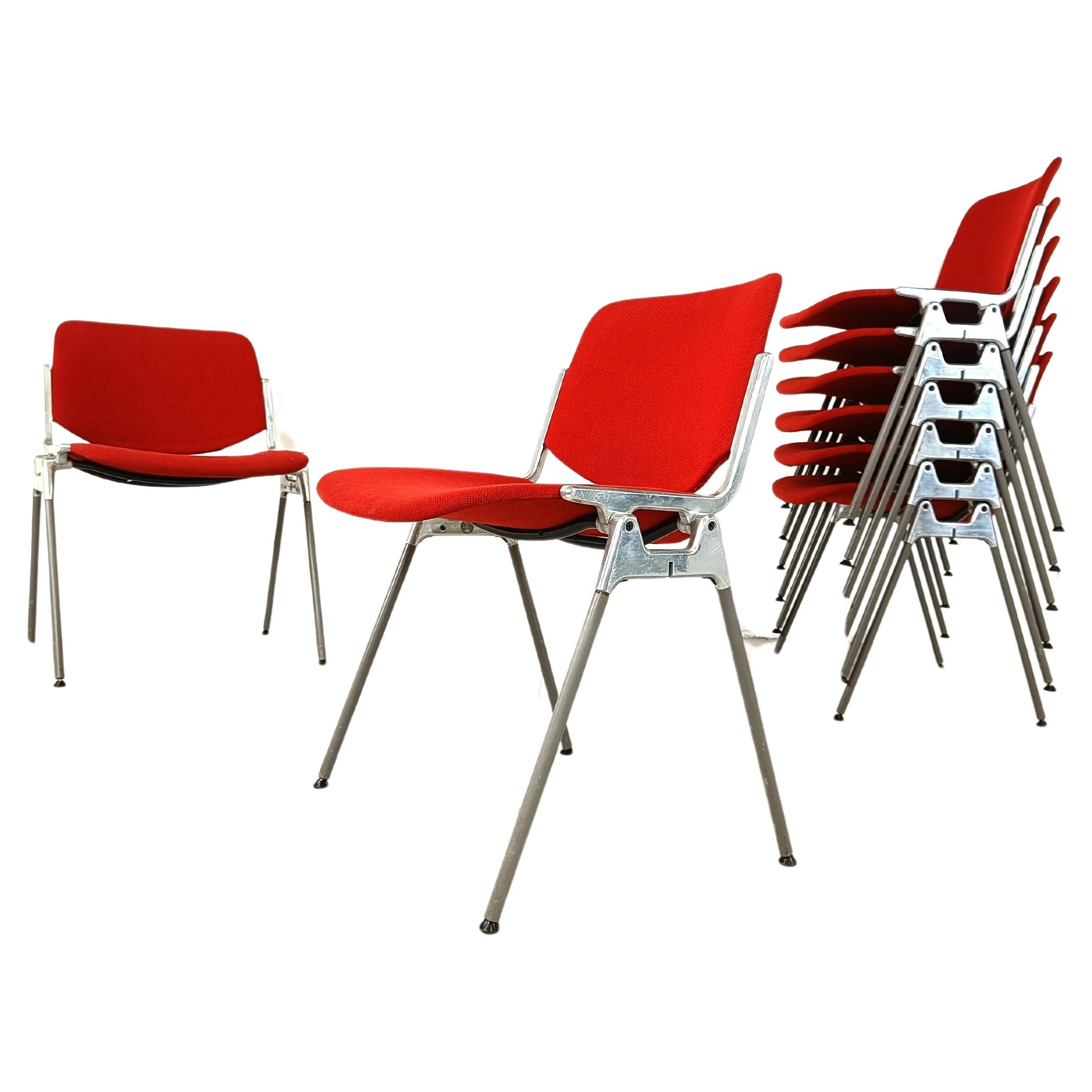 Chaises d'appoint DSC 106 de Giancarlo Piretti pour Castelli, années 1970, lot de 8 en vente