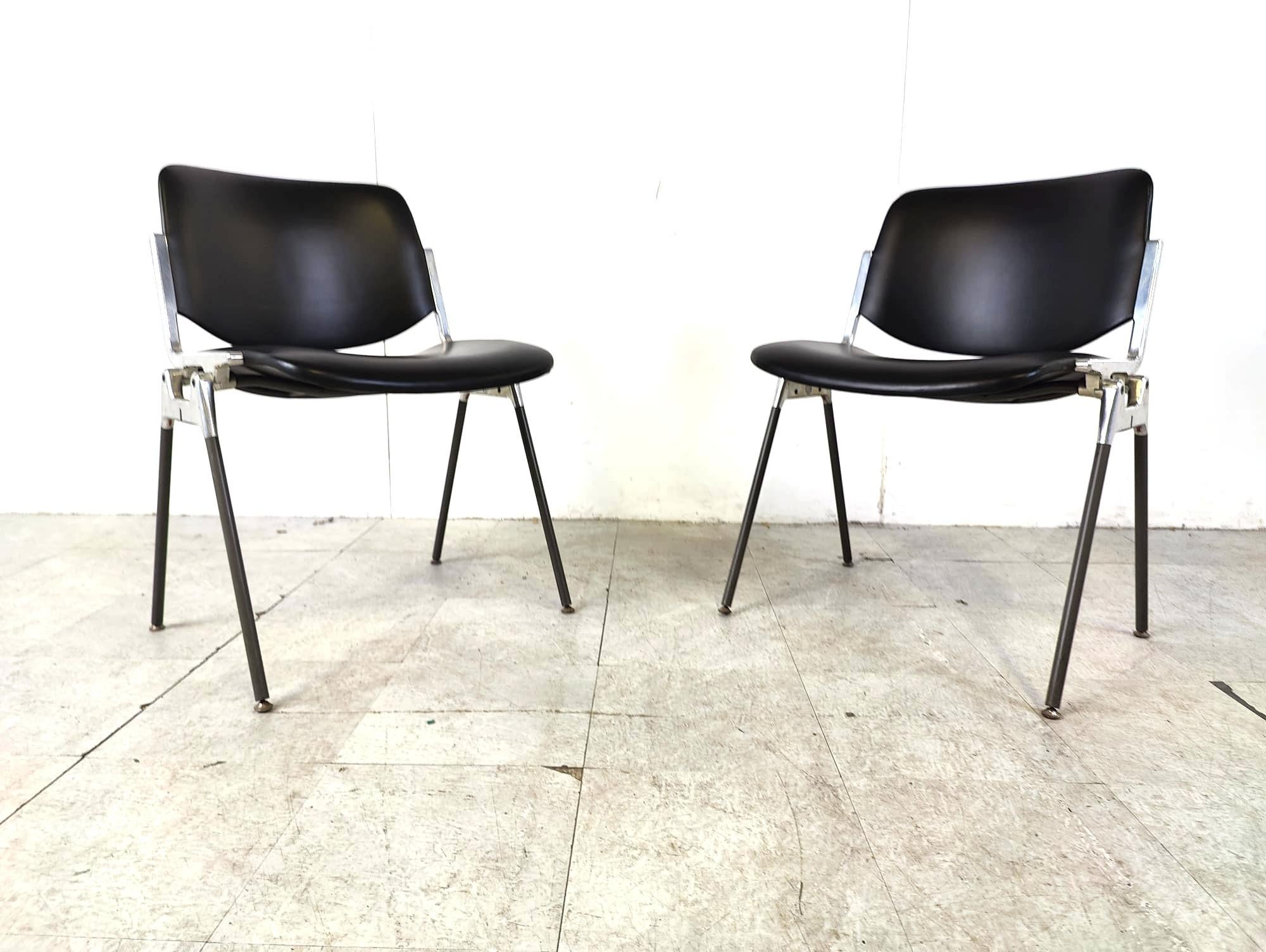 Vintage DSC 106 Side Chairs by Giancarlo Piretti for Castelli 3